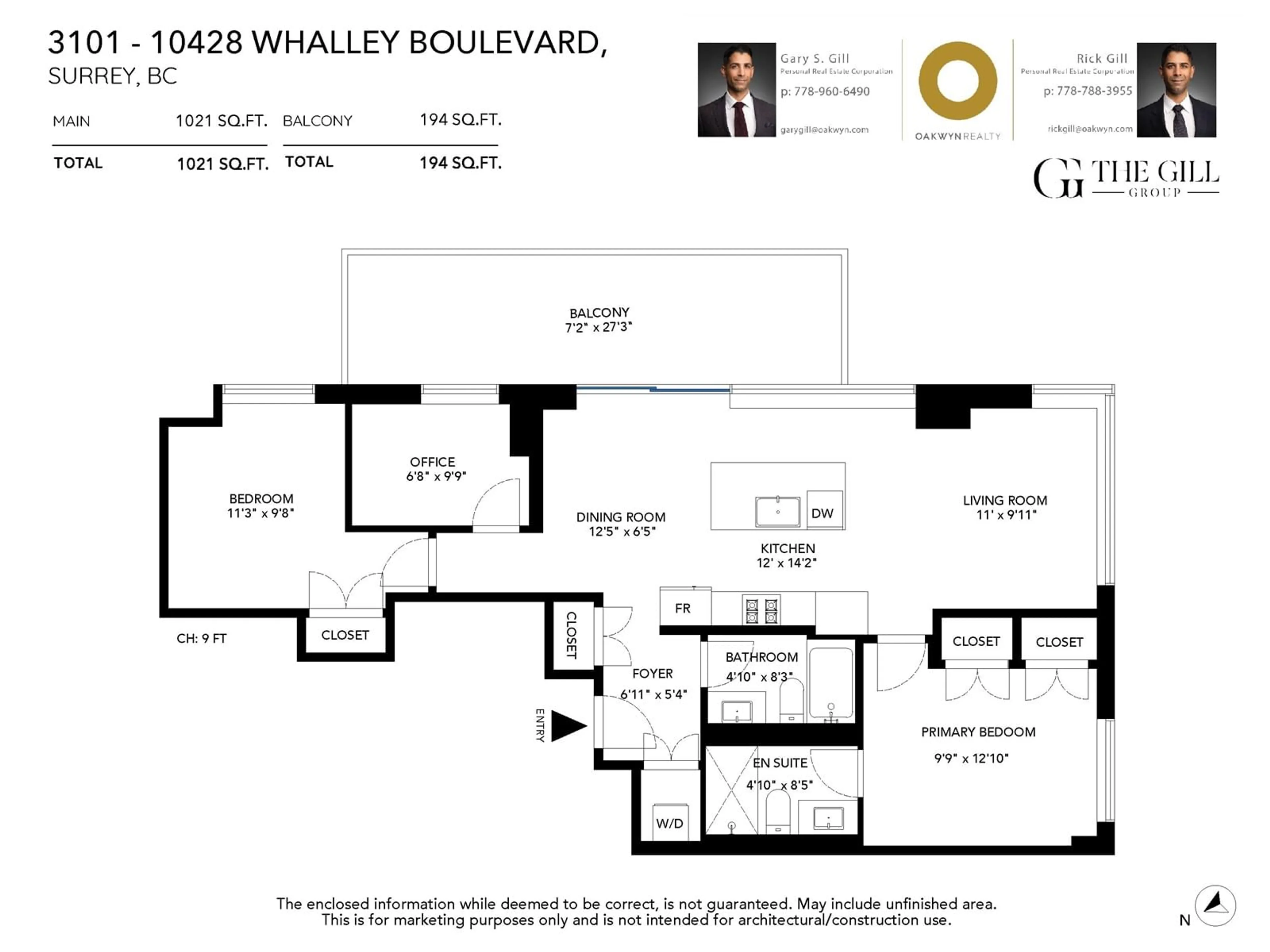 Floor plan for 3101 - 10428 WHALLEY, Surrey British Columbia V3T1W6