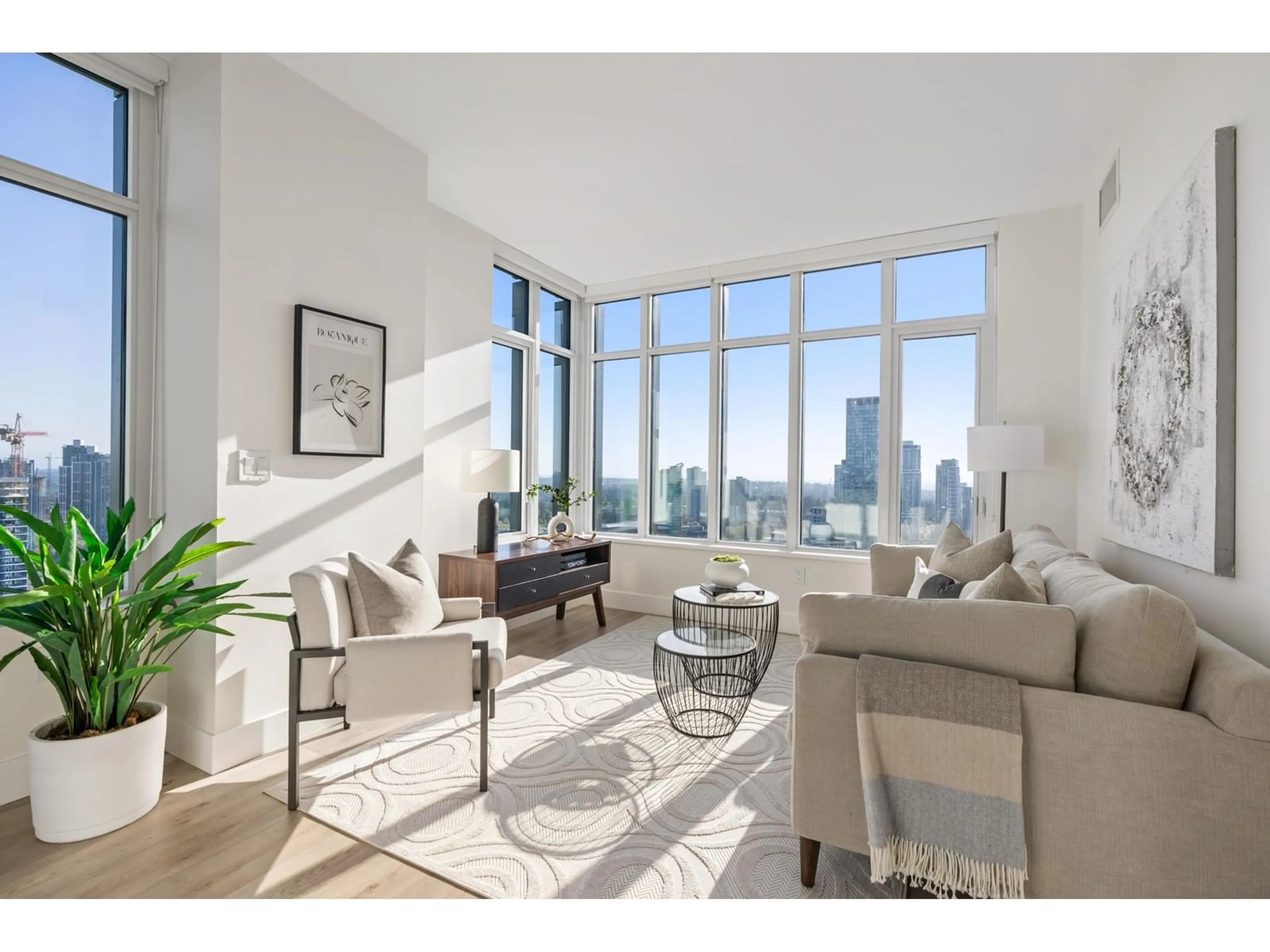 Living room with furniture, unknown for 3101 - 10428 WHALLEY, Surrey British Columbia V3T1W6