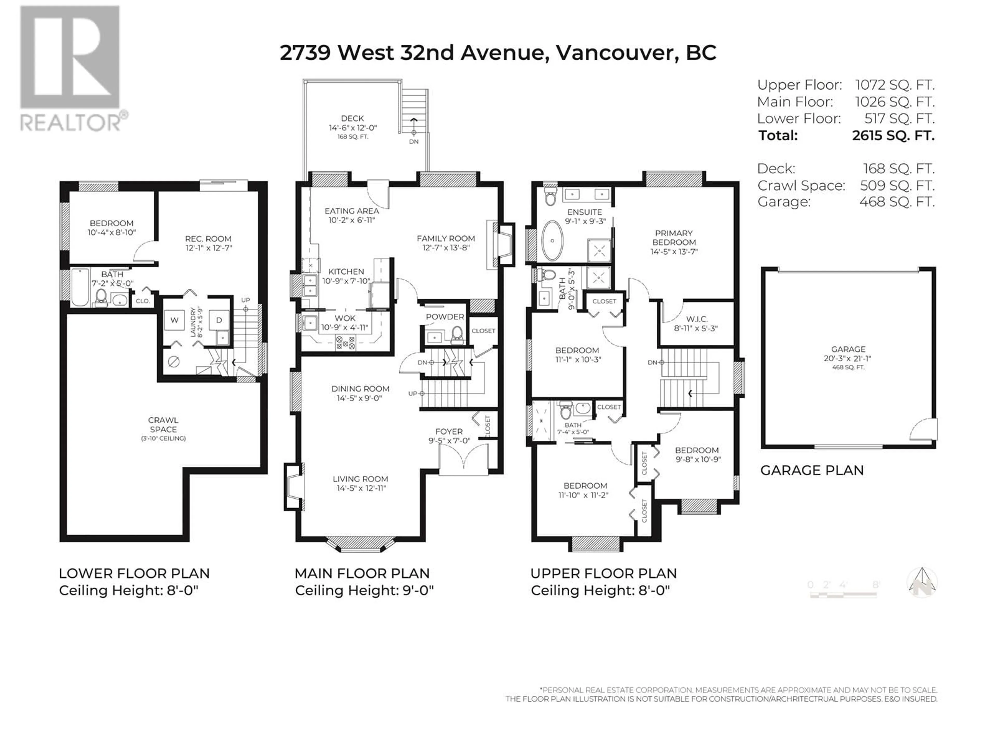 Floor plan for 2739 32ND AVENUE, Vancouver British Columbia V6L2B4
