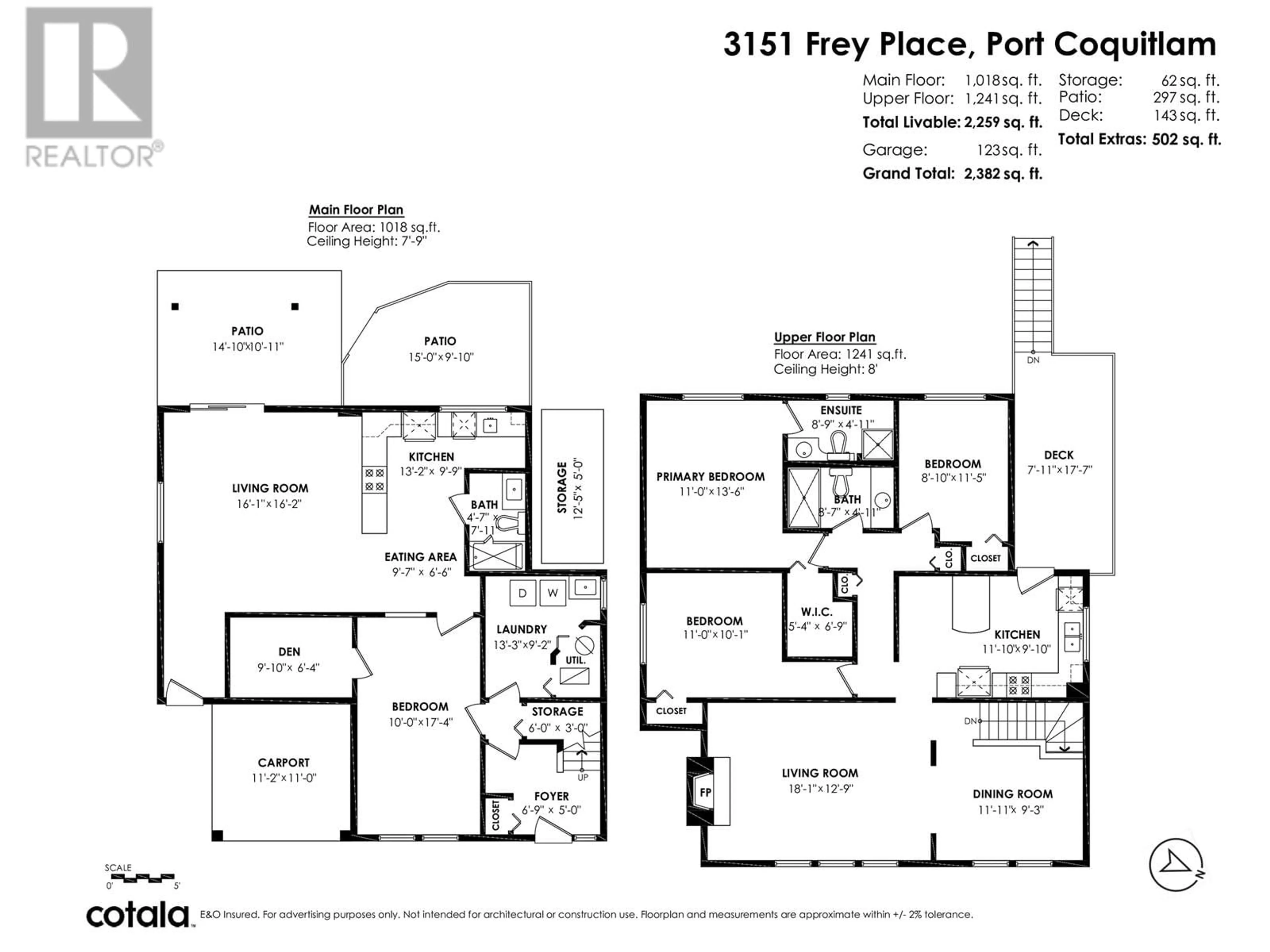 Floor plan for 3151 FREY PLACE, Port Coquitlam British Columbia V3B5X3