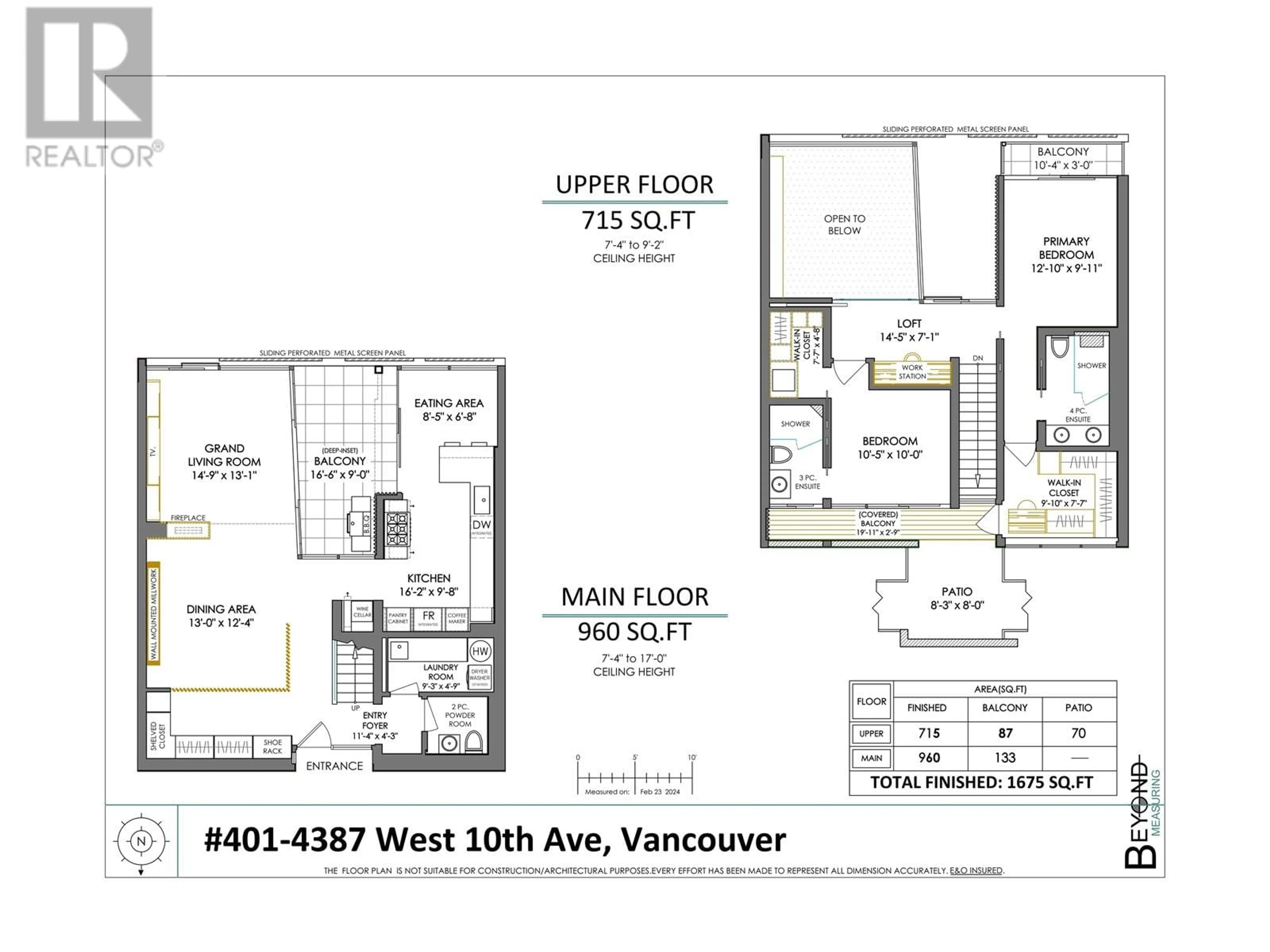Floor plan for 401 - 4387 10TH AVENUE, Vancouver British Columbia V6R2H6