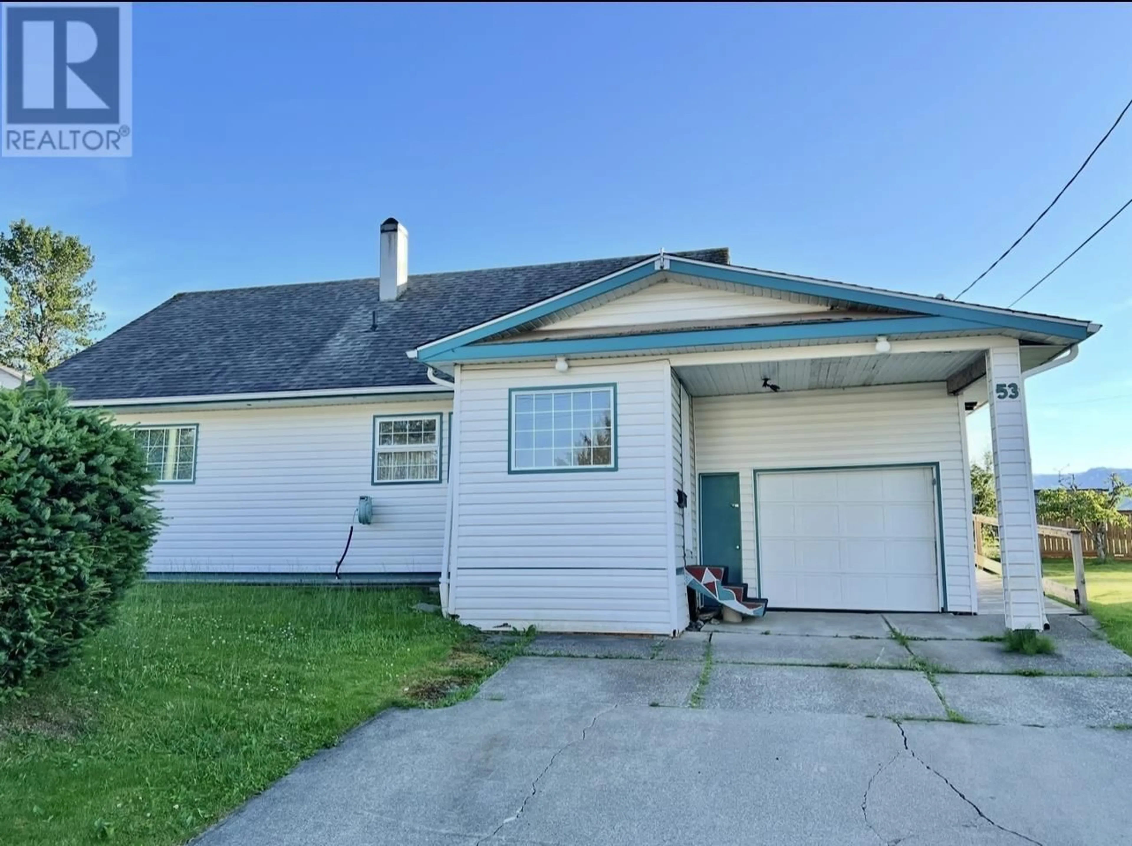 Home with vinyl exterior material, street for 53 WREN STREET, Kitimat British Columbia V8C1L2