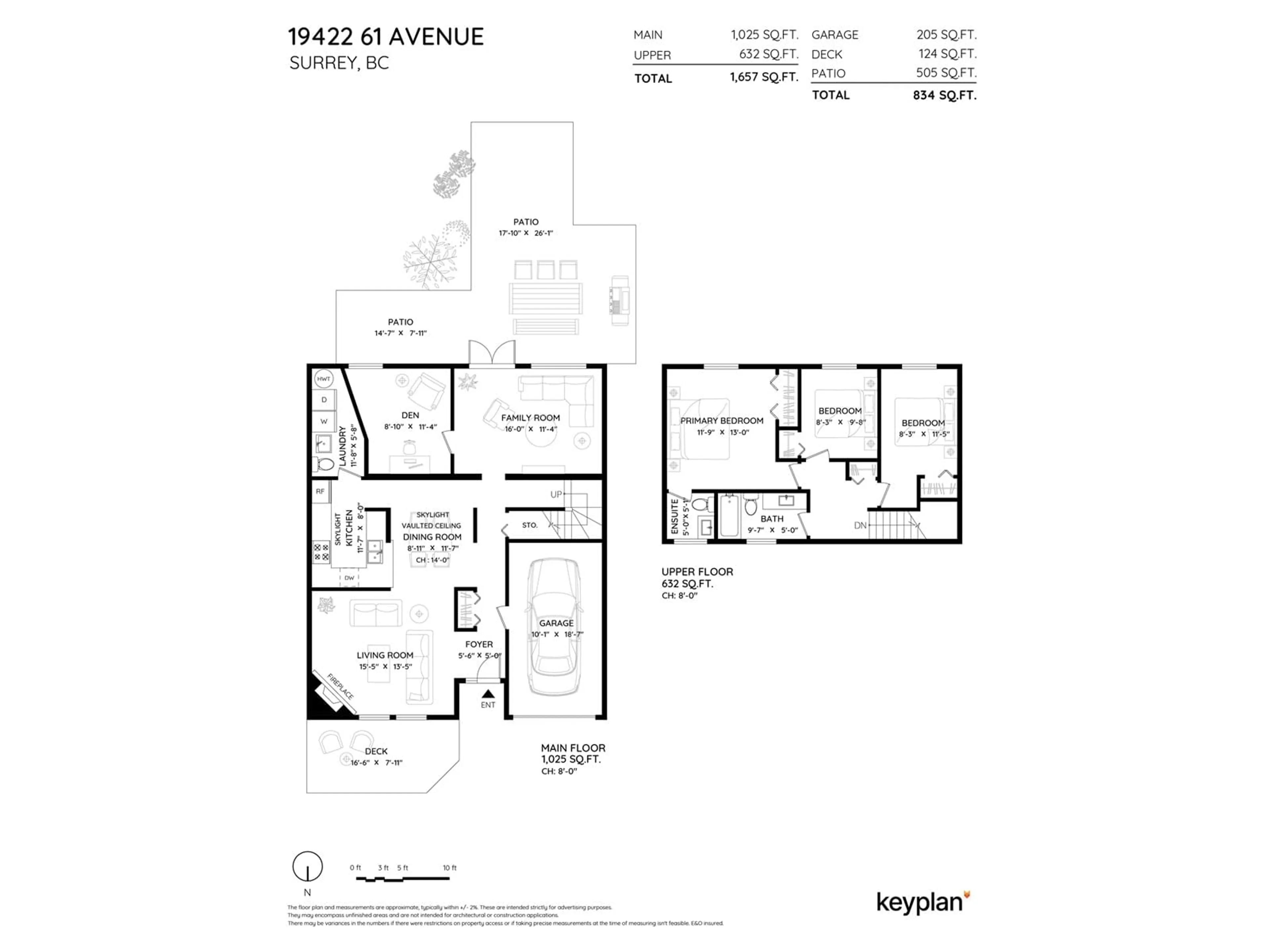 Floor plan for 19422 61, Surrey British Columbia V3S7L3