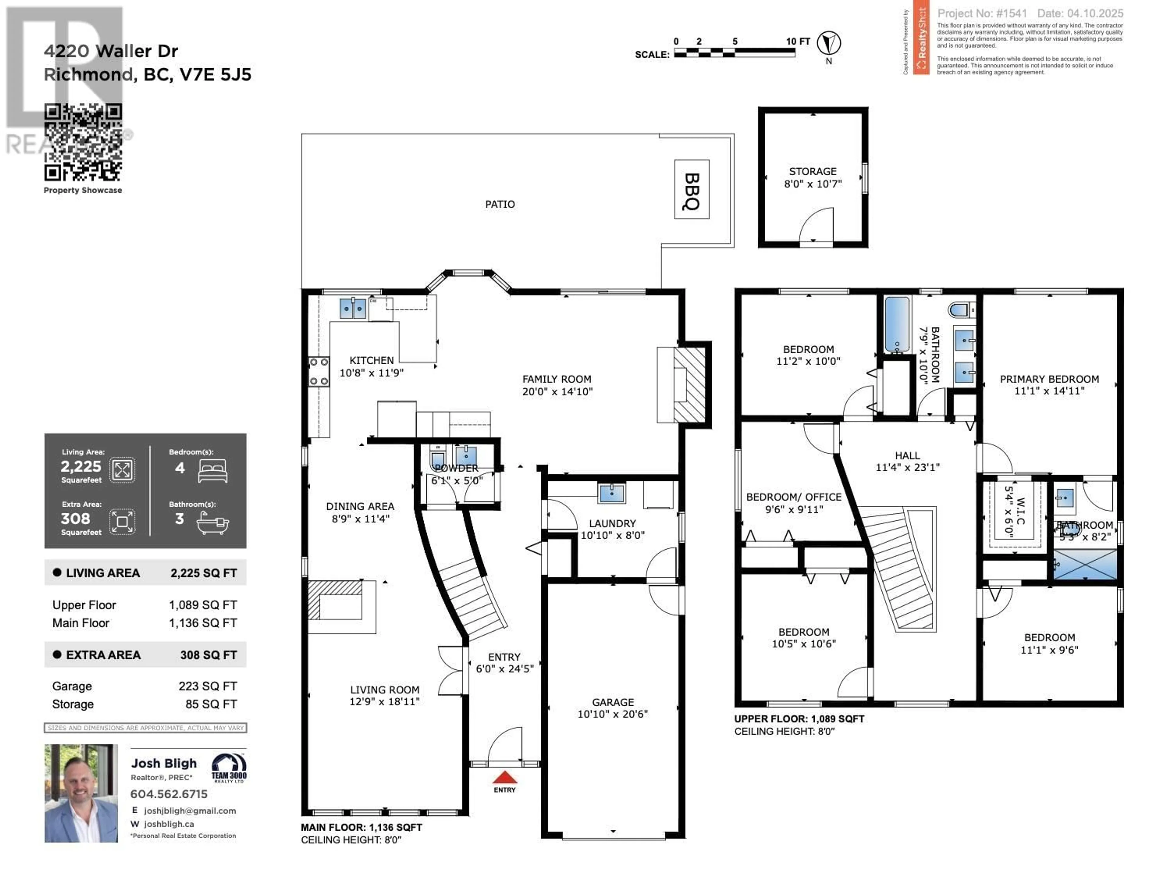 Floor plan for 4220 WALLER DRIVE, Richmond British Columbia V7E5J5