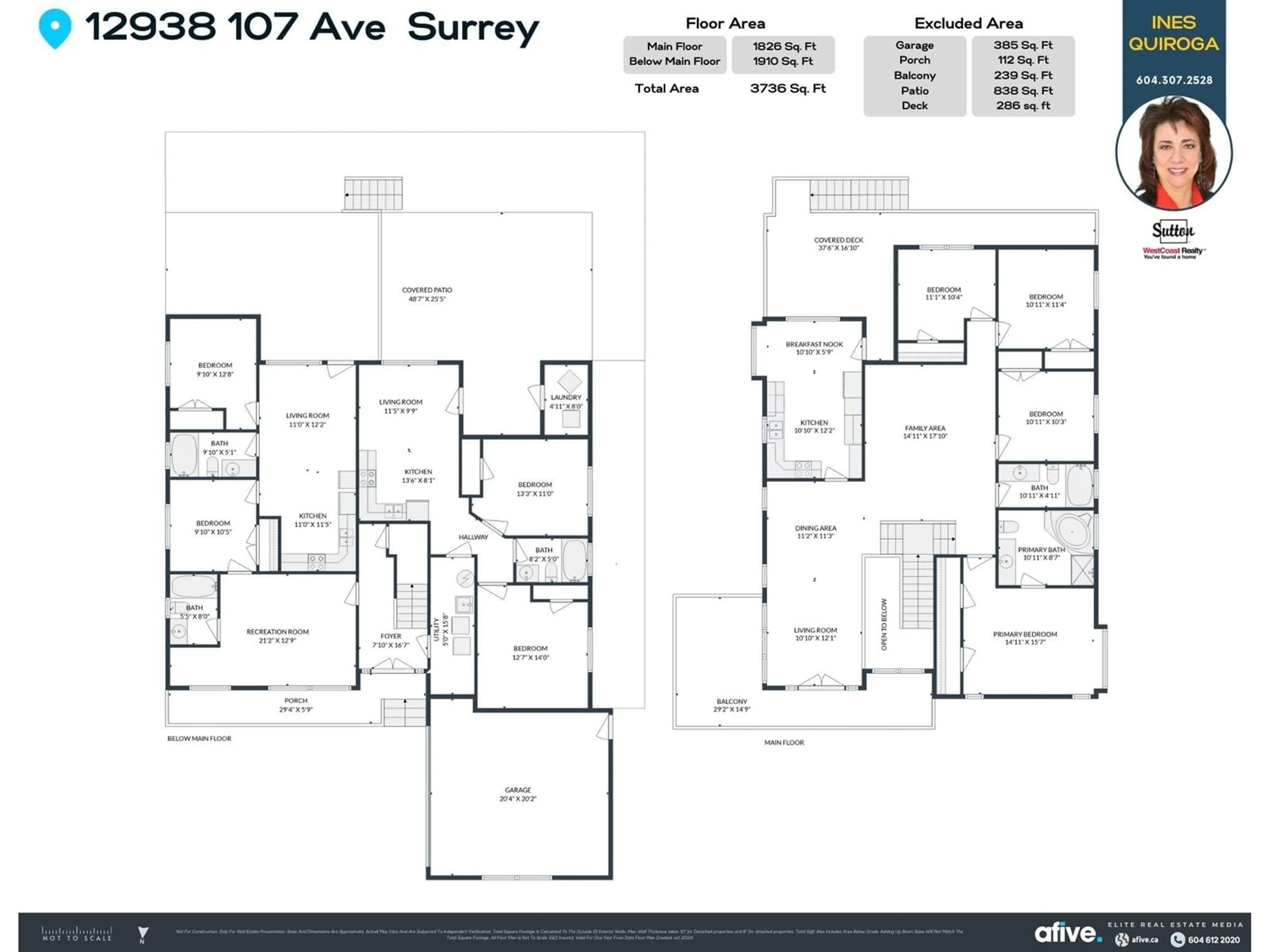 Floor plan for 12938 107, Surrey British Columbia V3T2E9
