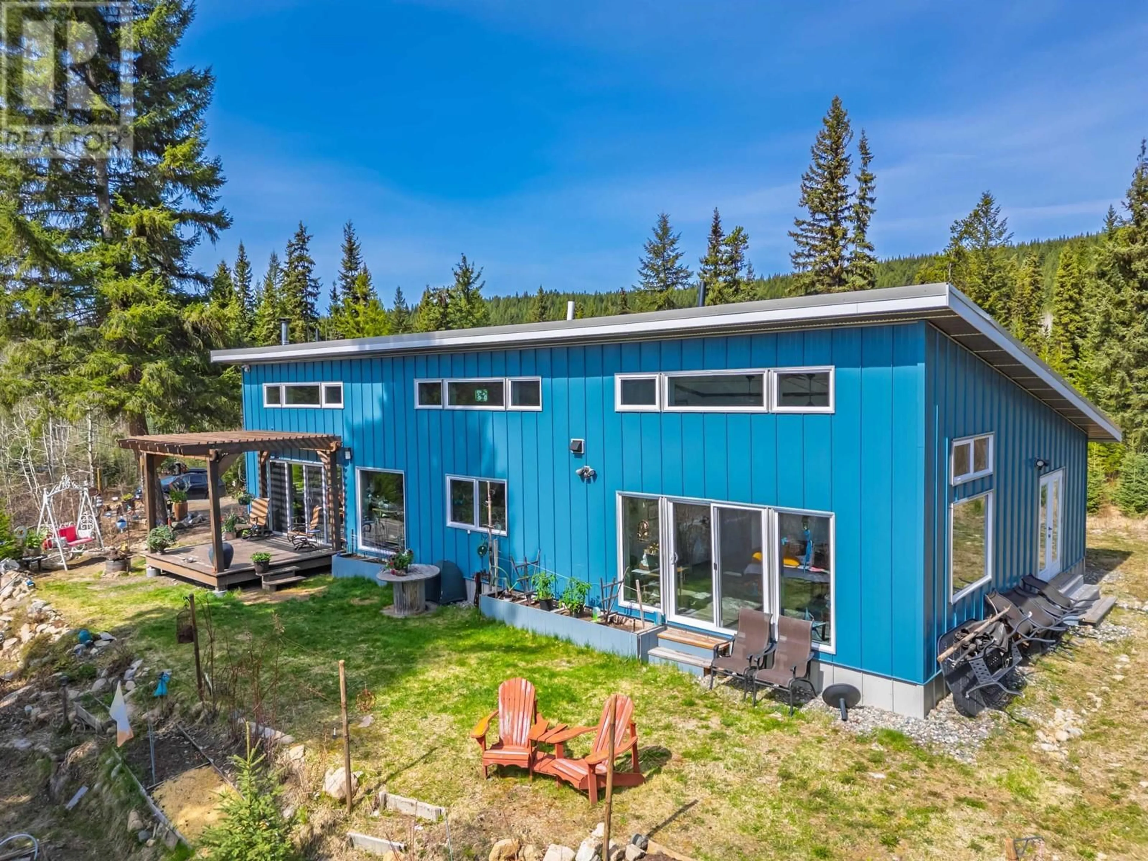 A pic from outside/outdoor area/front of a property/back of a property/a pic from drone, unknown for 3999 RUTH LAKE ROAD, Forest Grove British Columbia V0K1M0