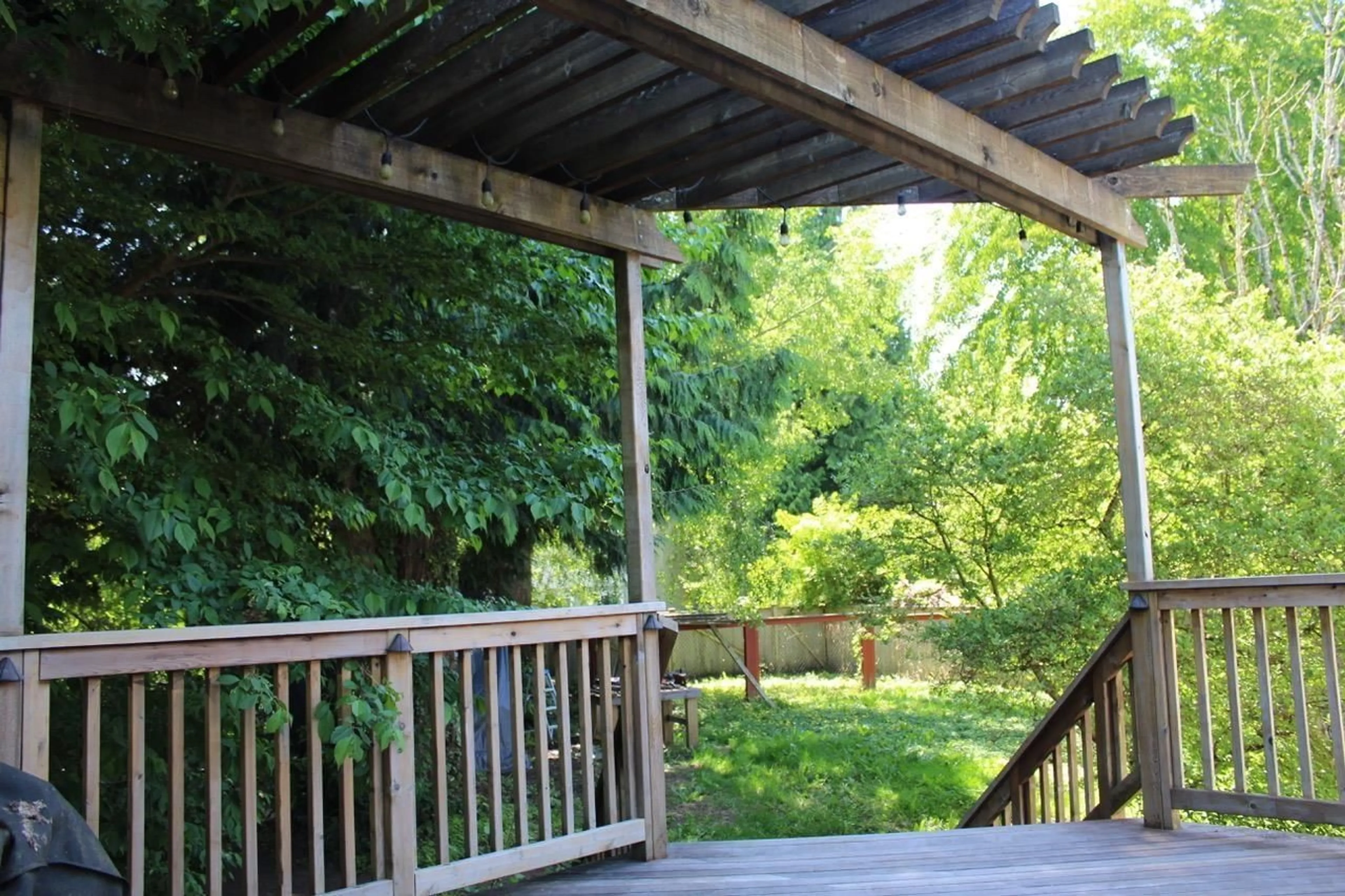 Patio, forest/trees view for 1901 IRIS, Surrey British Columbia V4A5E4