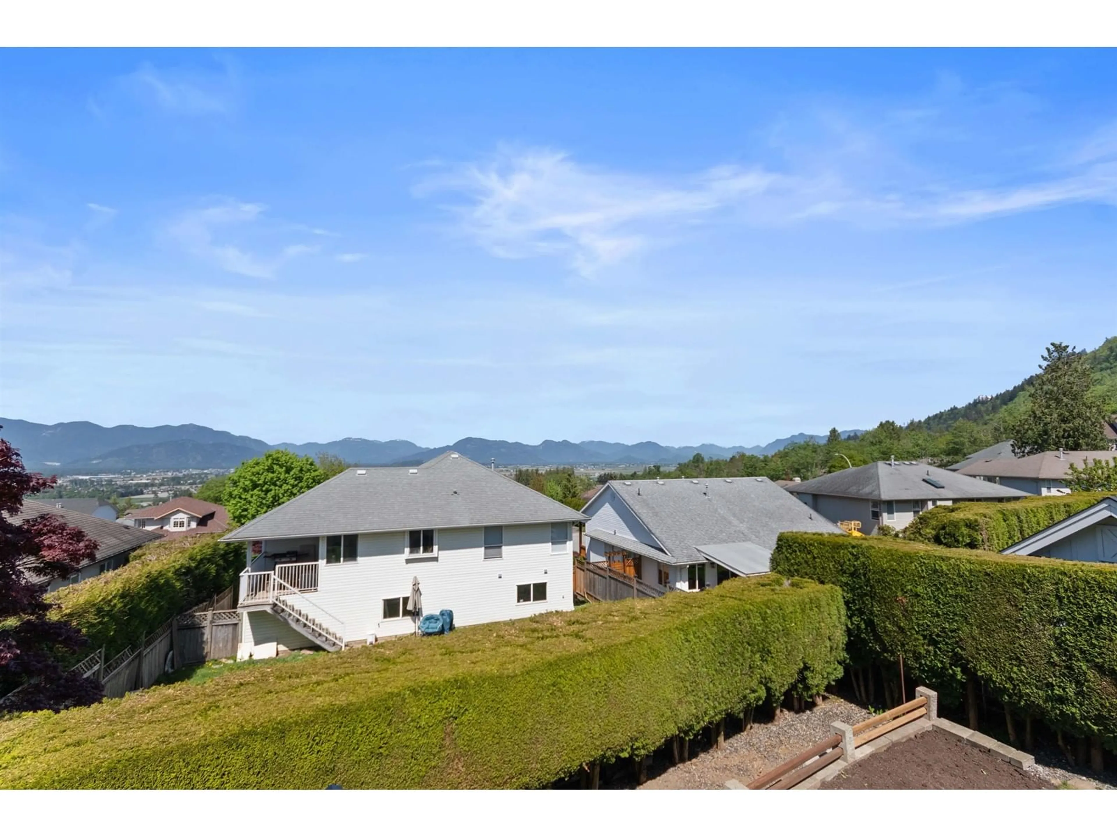 A pic from outside/outdoor area/front of a property/back of a property/a pic from drone, water/lake/river/ocean view for 46683 GROVE AVENUE, Chilliwack British Columbia V2R3Y9
