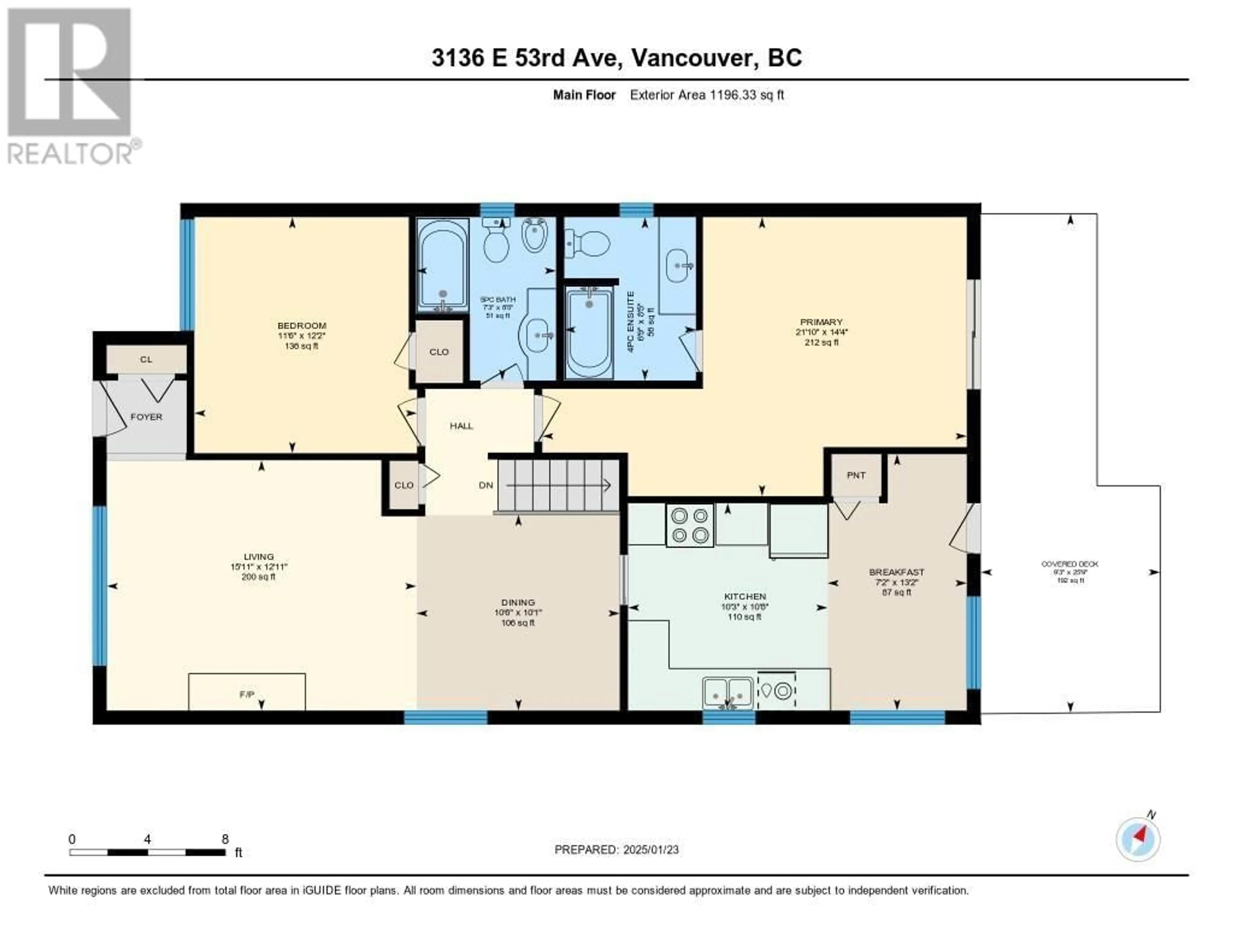 Floor plan for 3136 53RD AVENUE, Vancouver British Columbia V5S1W5