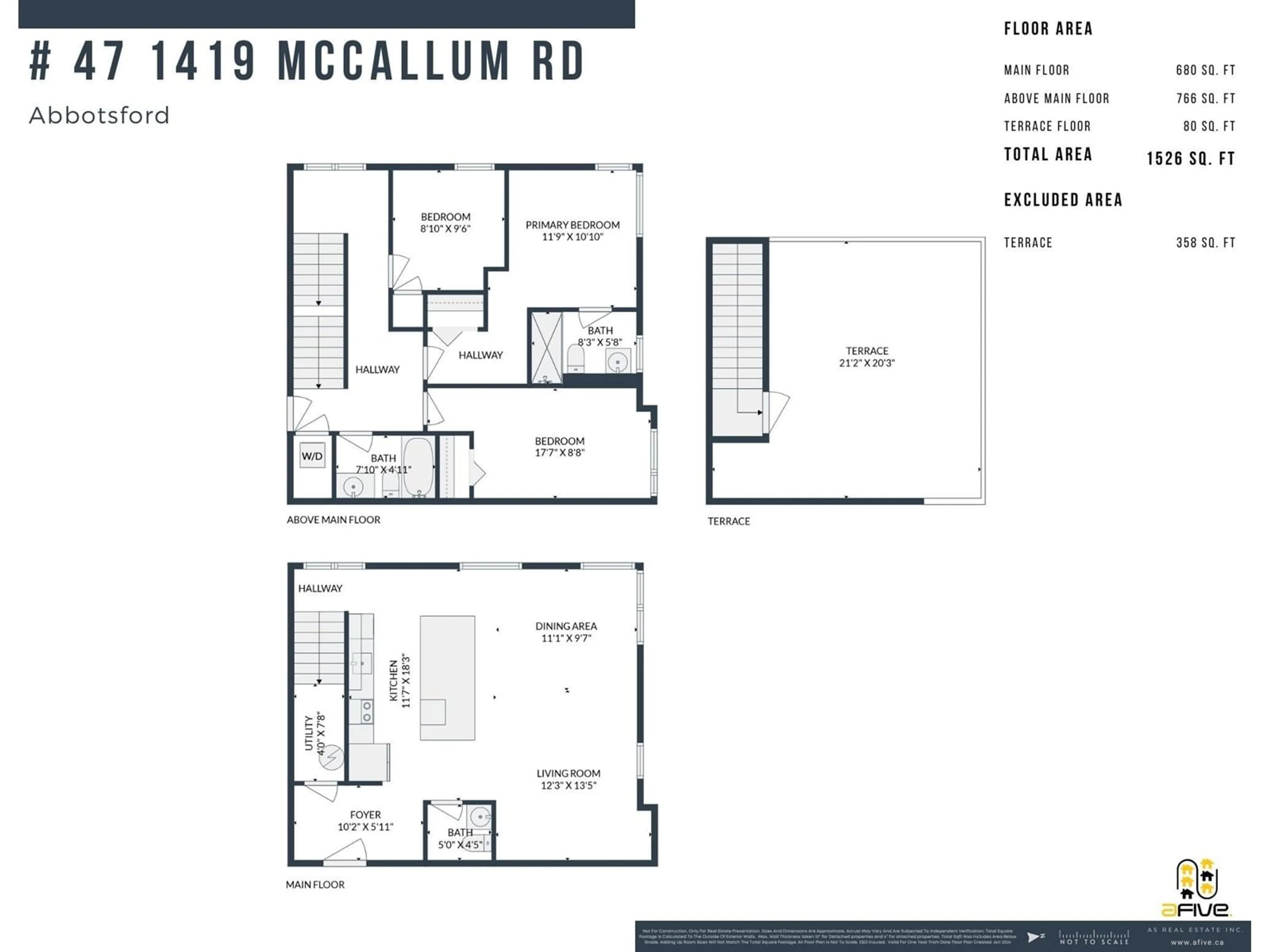 Floor plan for 47 - 1419 MCCALLUM, Abbotsford British Columbia V2S8B2