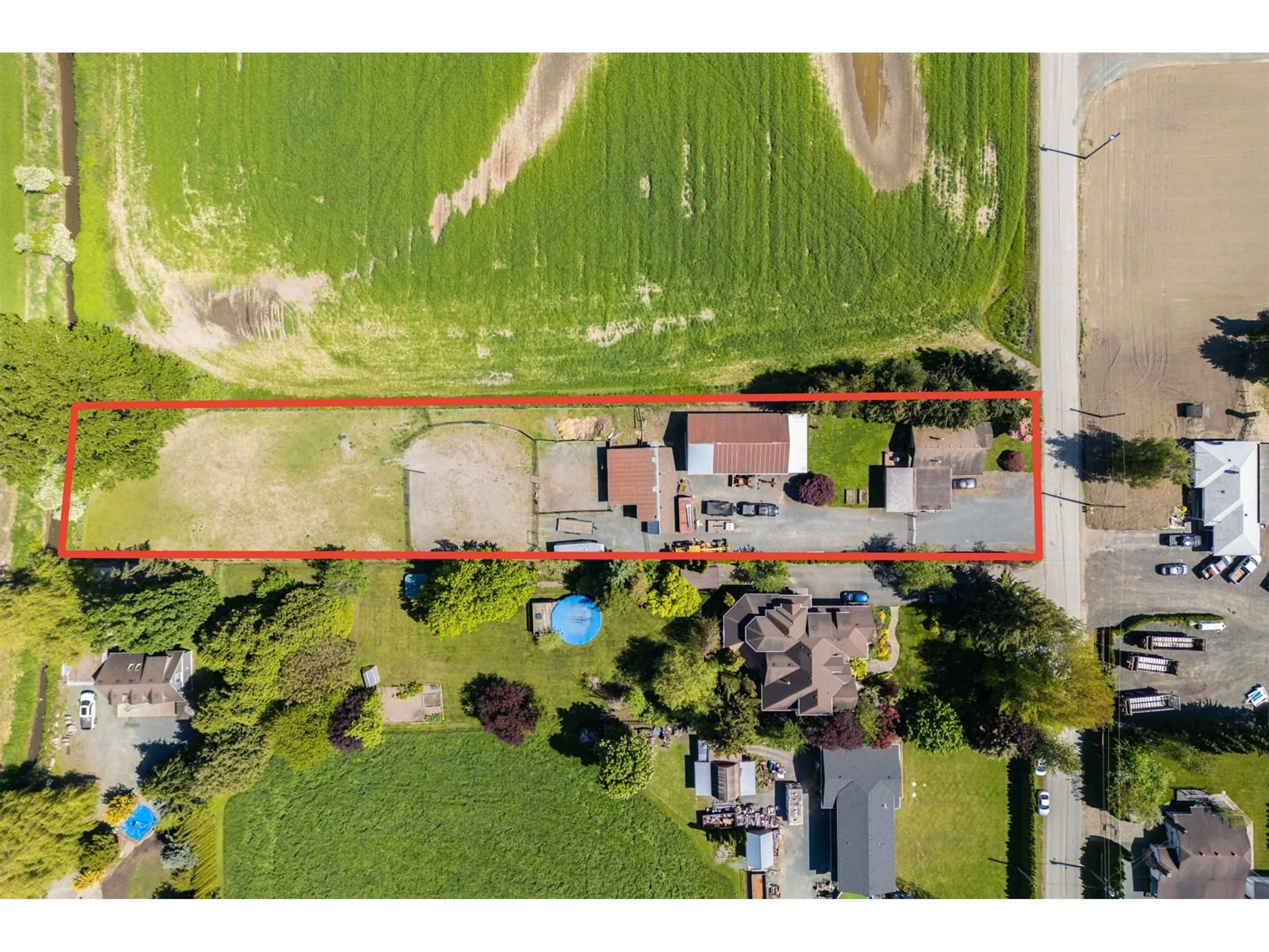 A pic from outside/outdoor area/front of a property/back of a property/a pic from drone, street for 42655 ADAMS ROAD, Sardis - Greendale British Columbia V2R4K9
