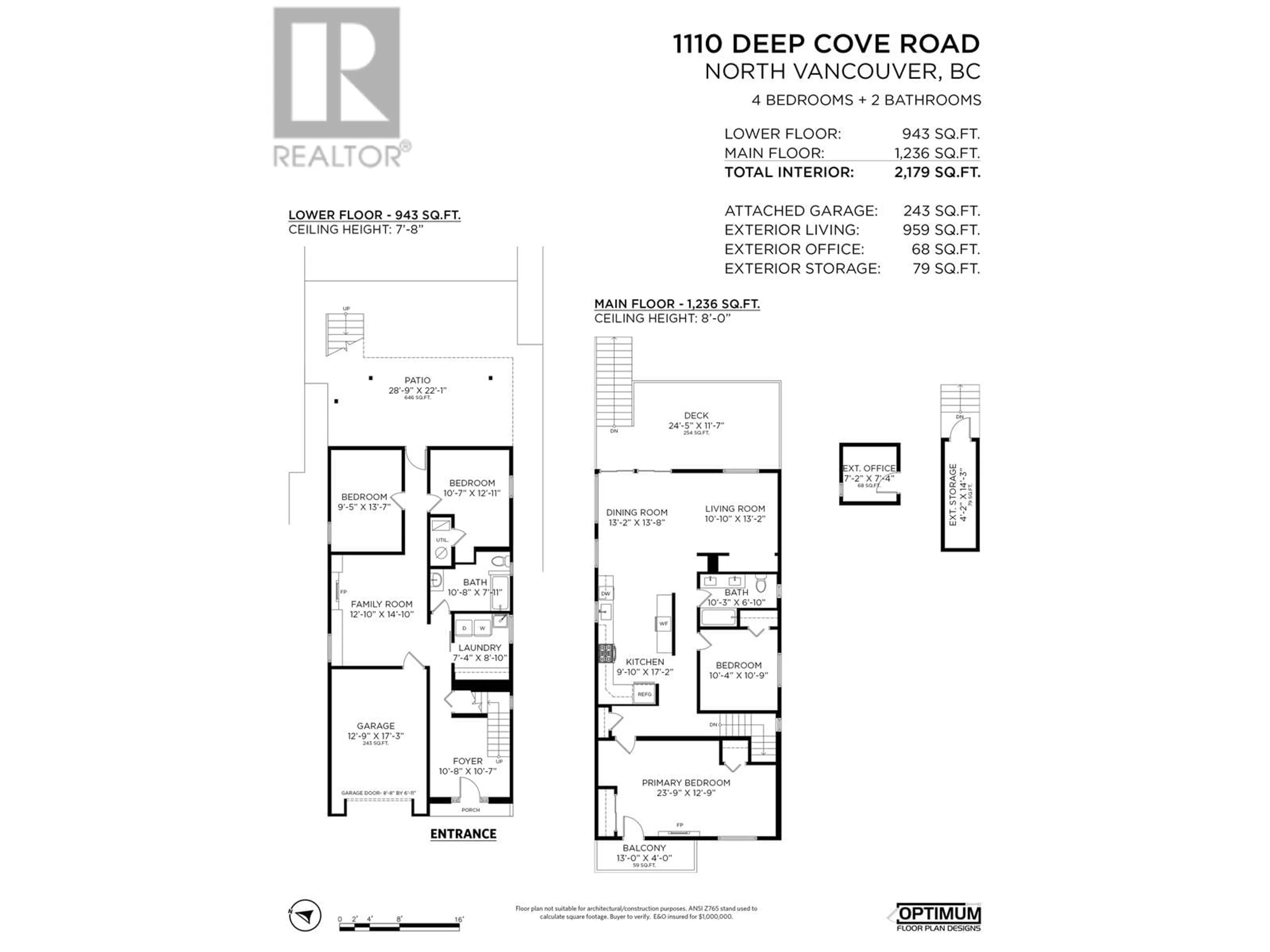 Floor plan for 1110 DEEP COVE ROAD, North Vancouver British Columbia V7G1S3