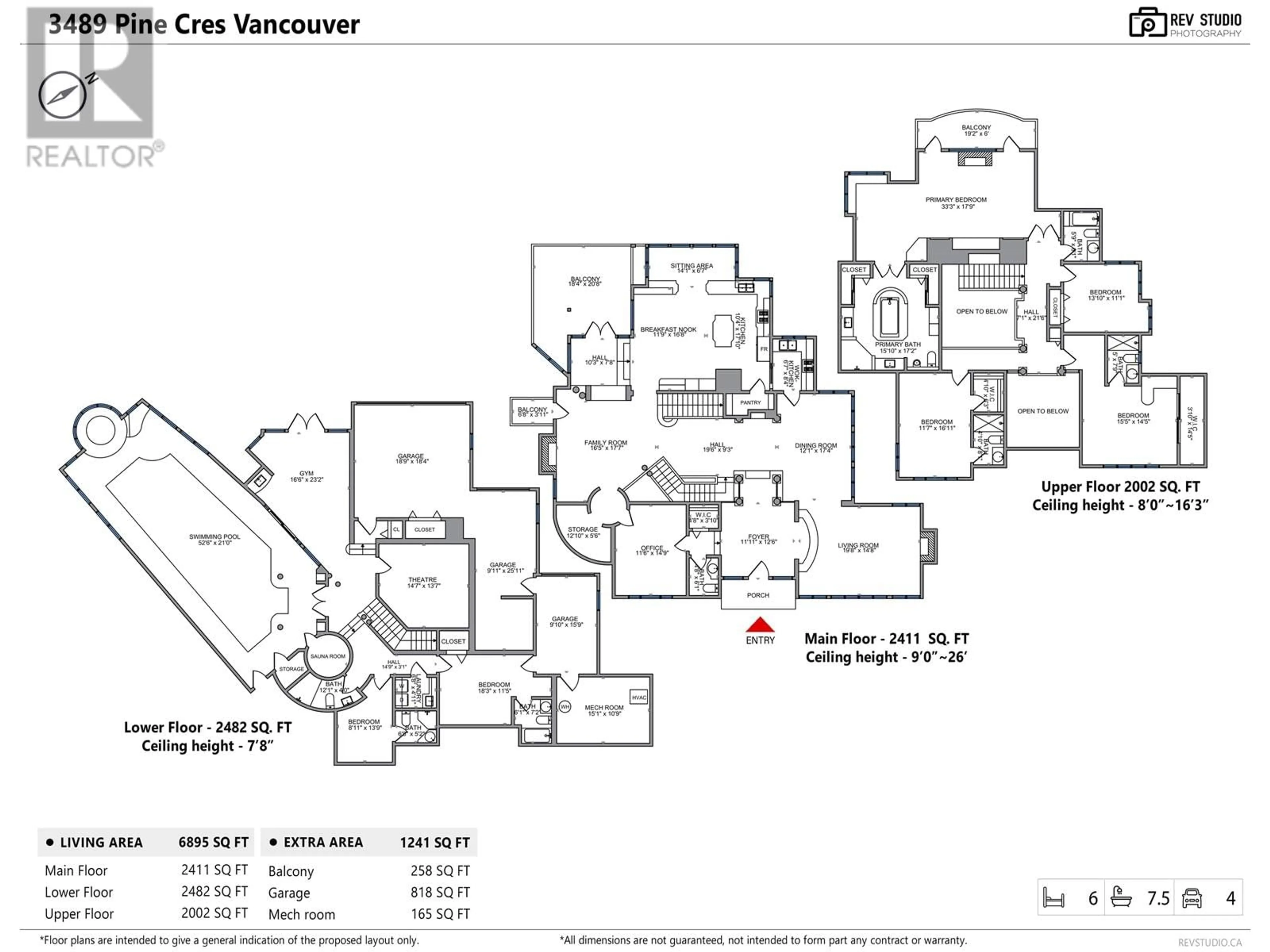Floor plan for 3489 PINE CRESCENT, Vancouver British Columbia V6J4K1