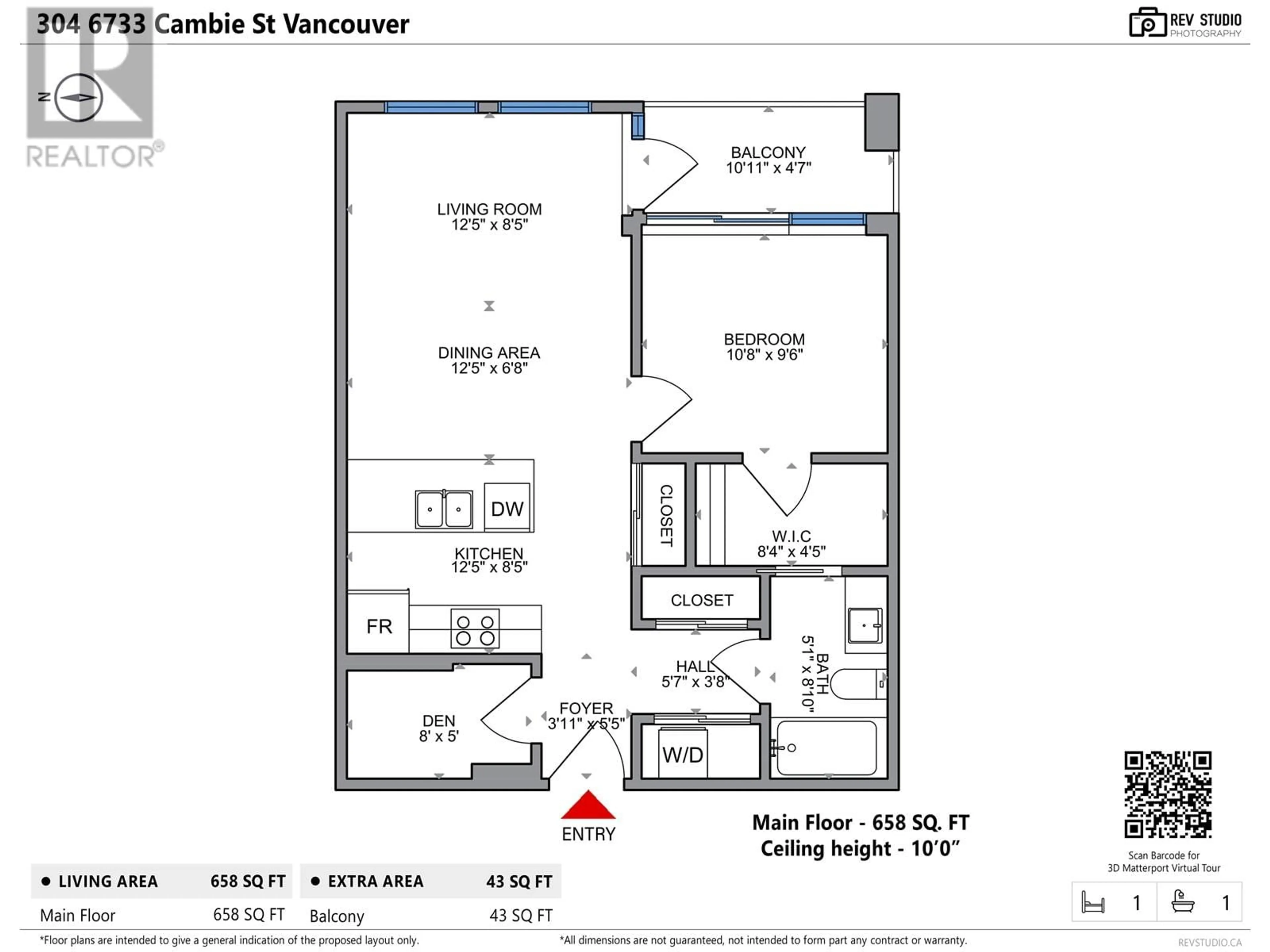 Floor plan for 304 - 6733 CAMBIE STREET, Vancouver British Columbia V6P3H1