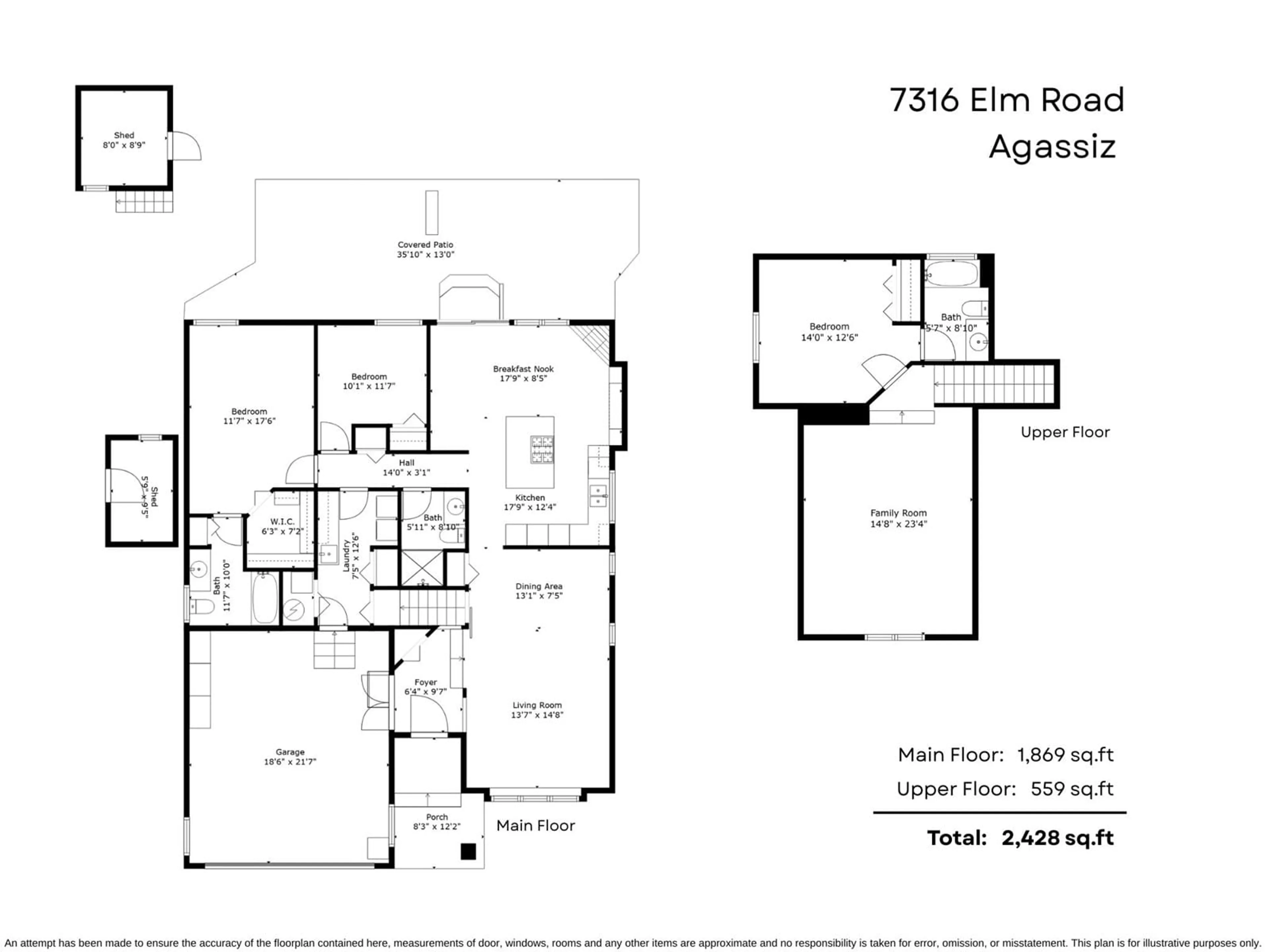 Floor plan for 7316 ELM ROAD, Agassiz British Columbia V0M1A2