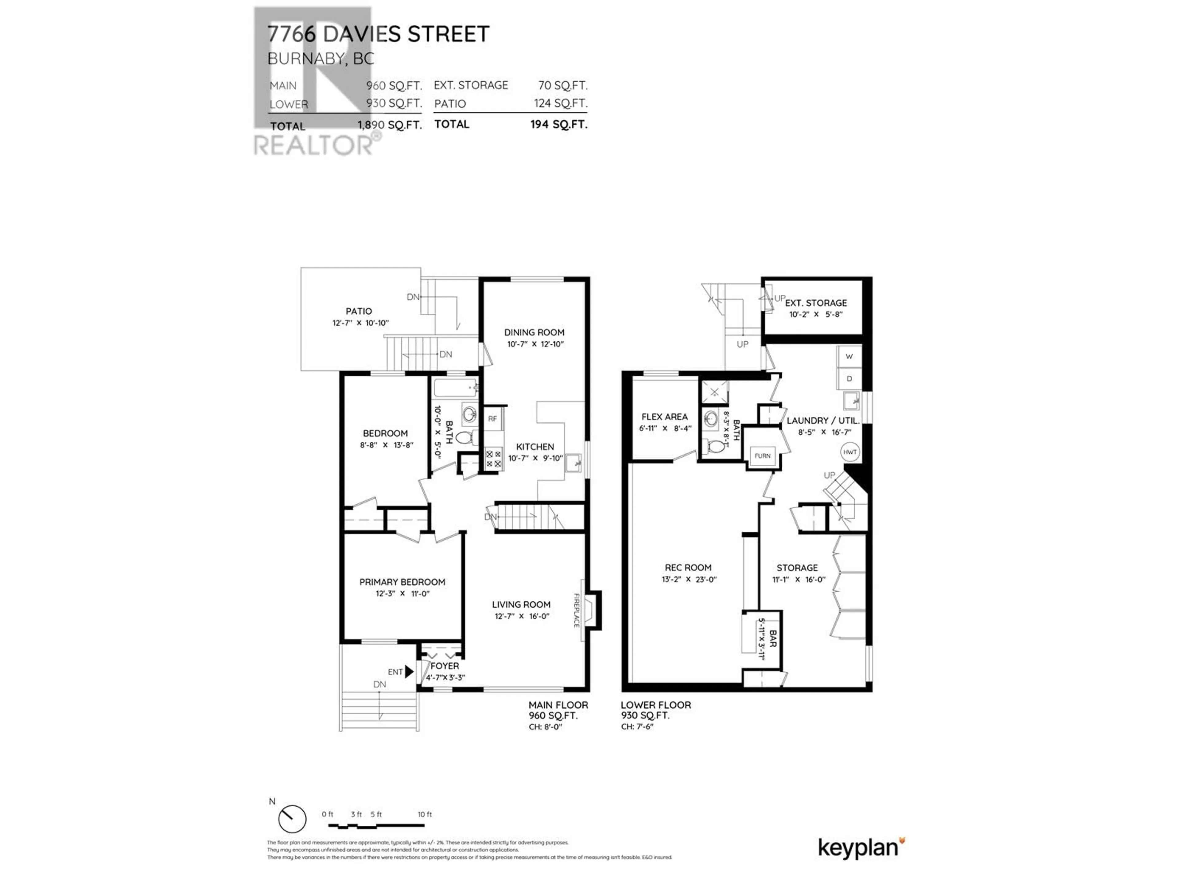 Floor plan for 7766 DAVIES STREET, Burnaby British Columbia V3N3H4