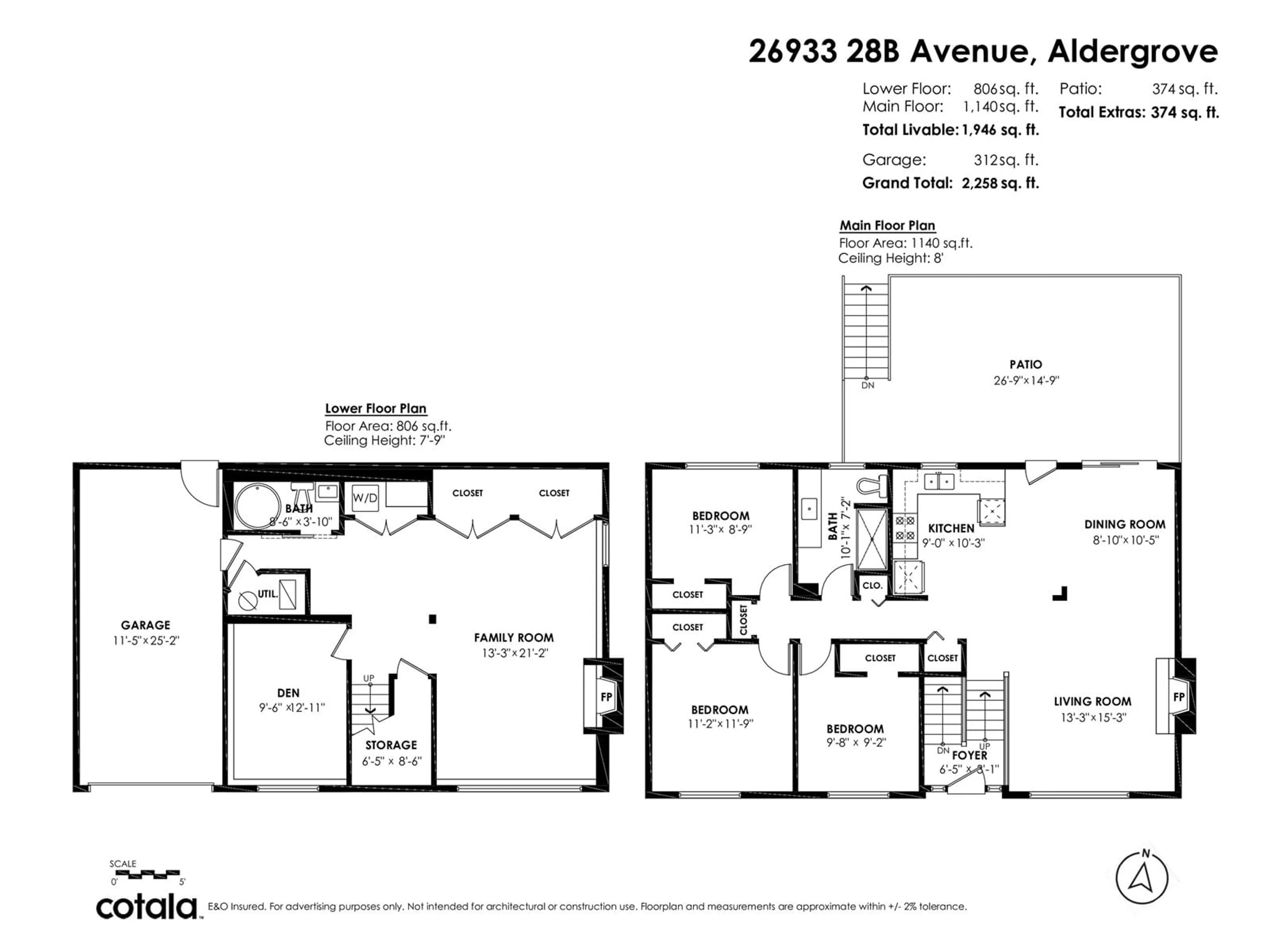 Floor plan for 26933 28B, Langley British Columbia V4W3A1