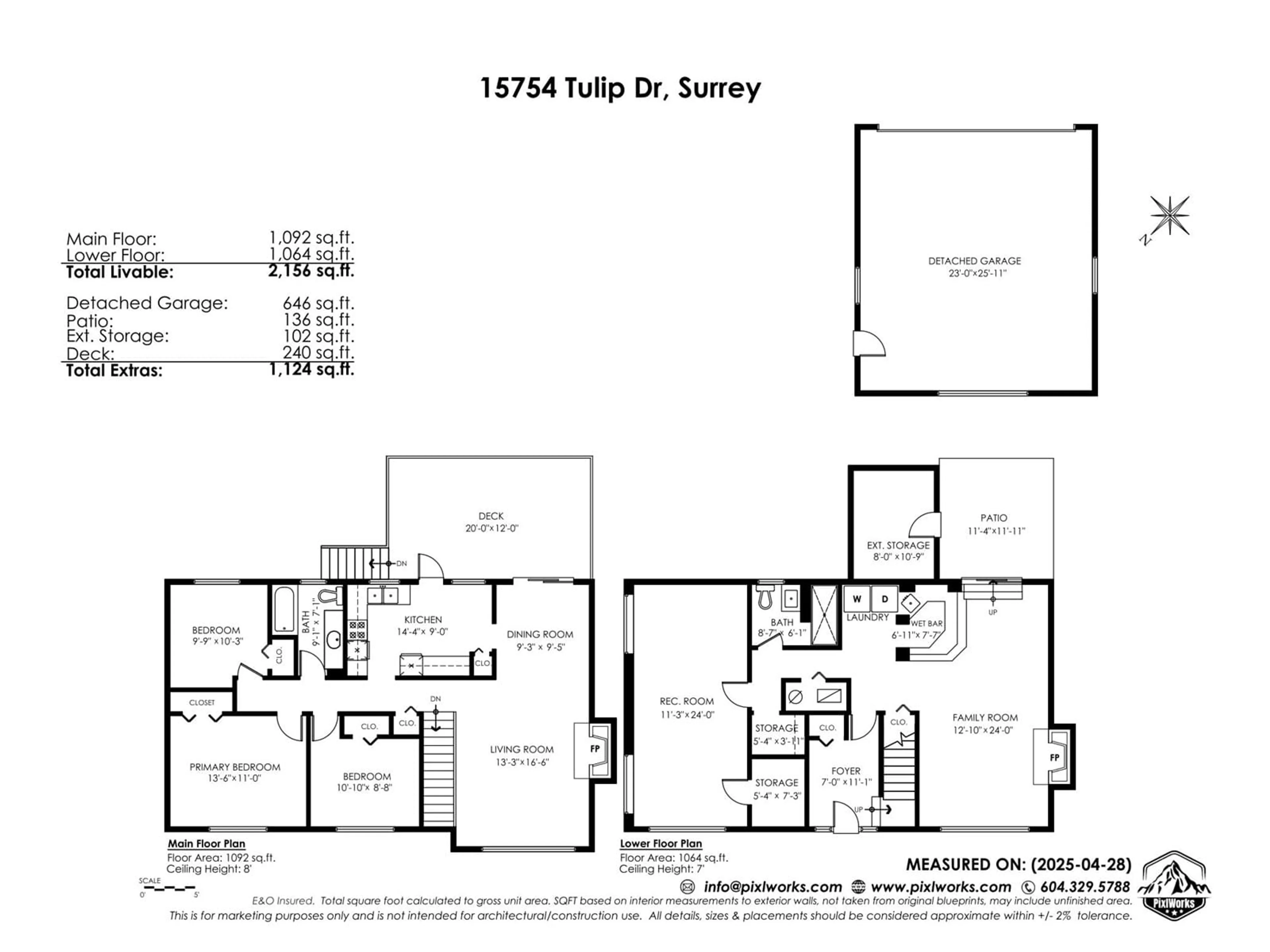 Floor plan for 15754 TULIP, Surrey British Columbia V4A1Y1