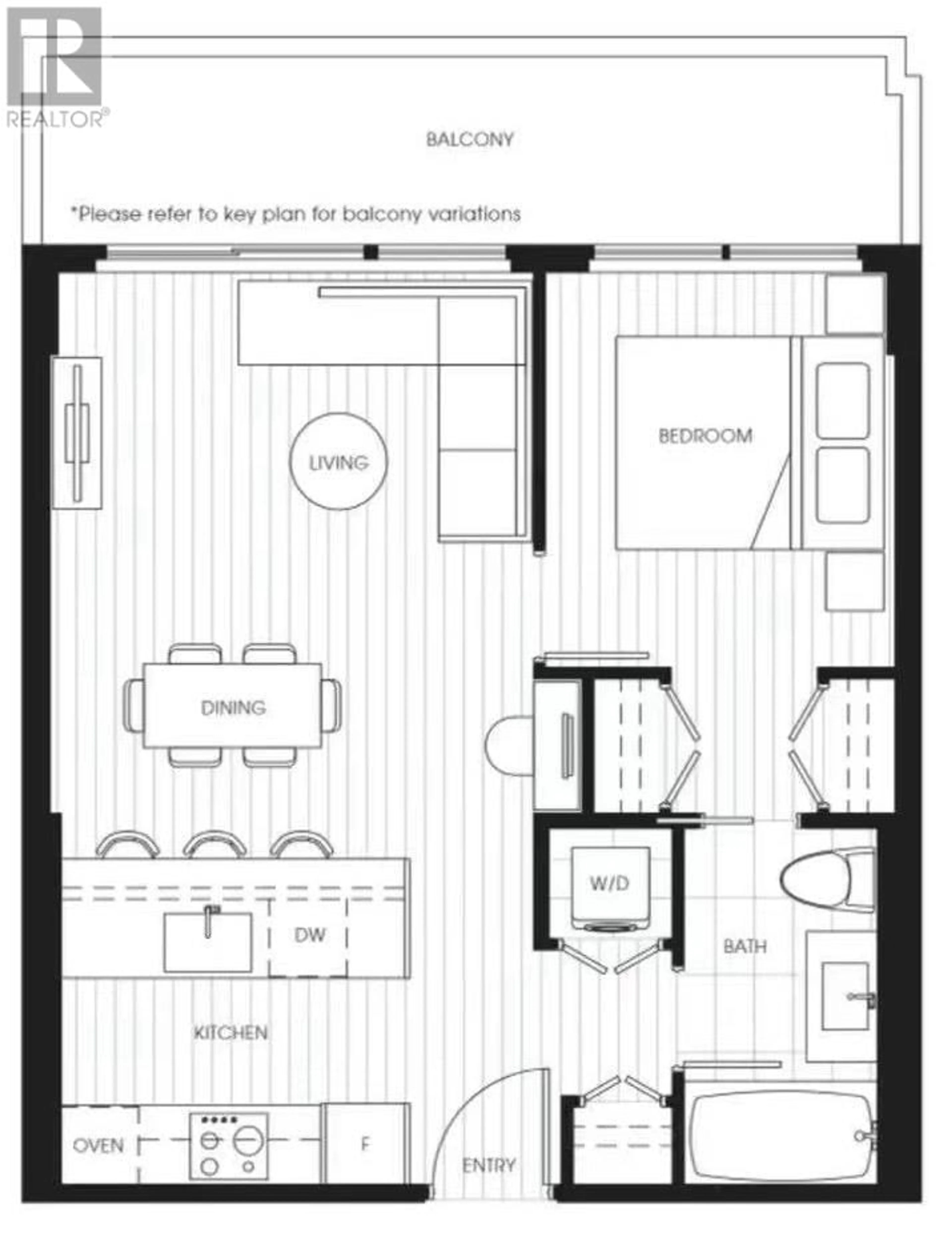 Floor plan for 535 - 5788 GILBERT ROAD, Richmond British Columbia V6X1B7