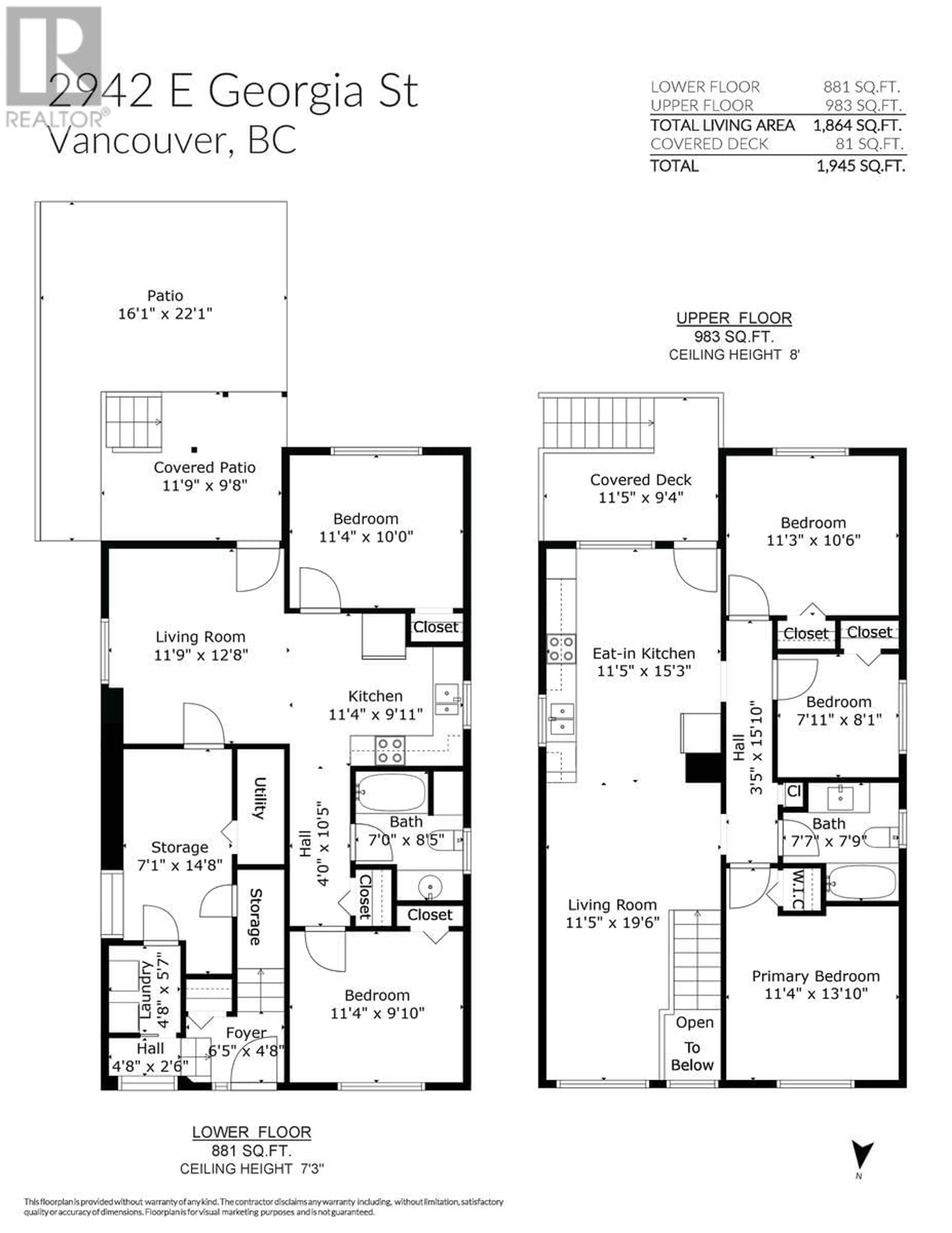 Floor plan for 2942 GEORGIA STREET, Vancouver British Columbia V5K2K6