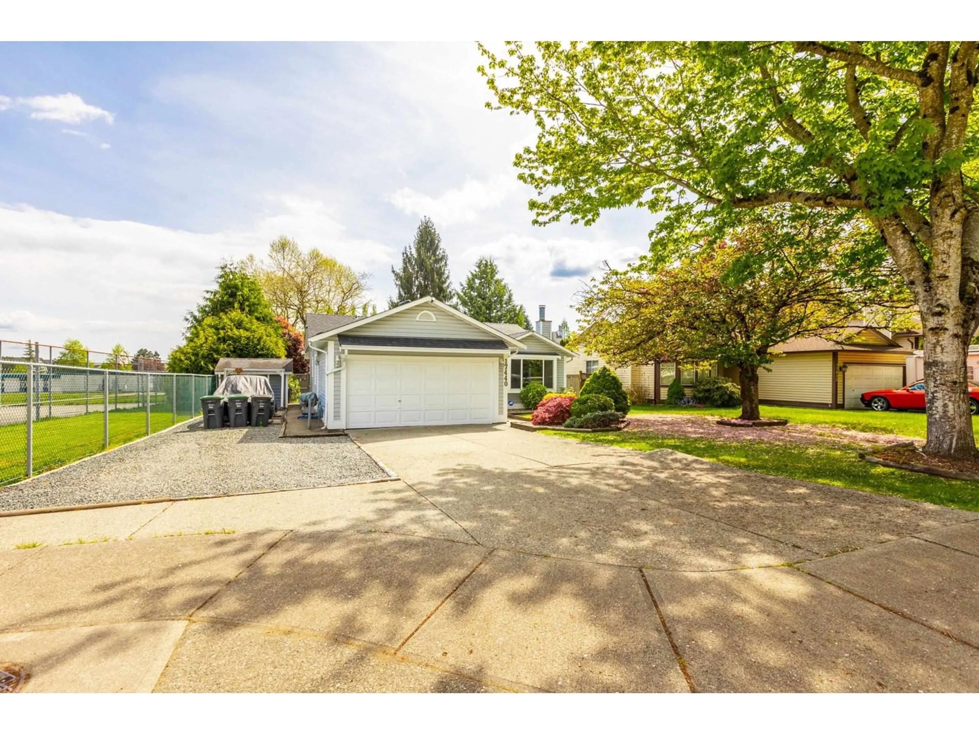 A pic from outside/outdoor area/front of a property/back of a property/a pic from drone, street for 17440 61A, Surrey British Columbia V3S6Y2