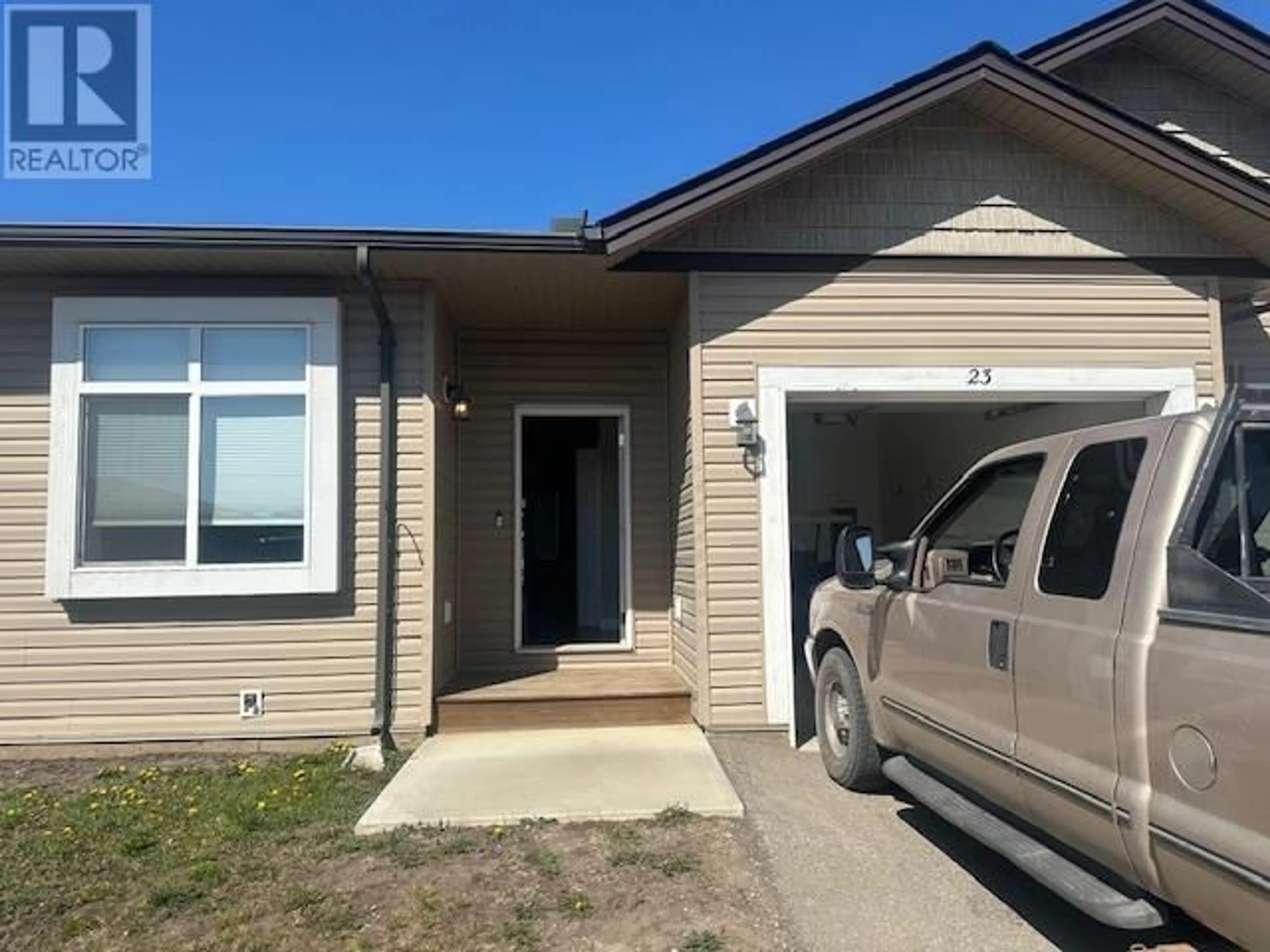 Home with vinyl exterior material, street for 23 - 9707 99 AVENUE, Taylor British Columbia V0C2K0