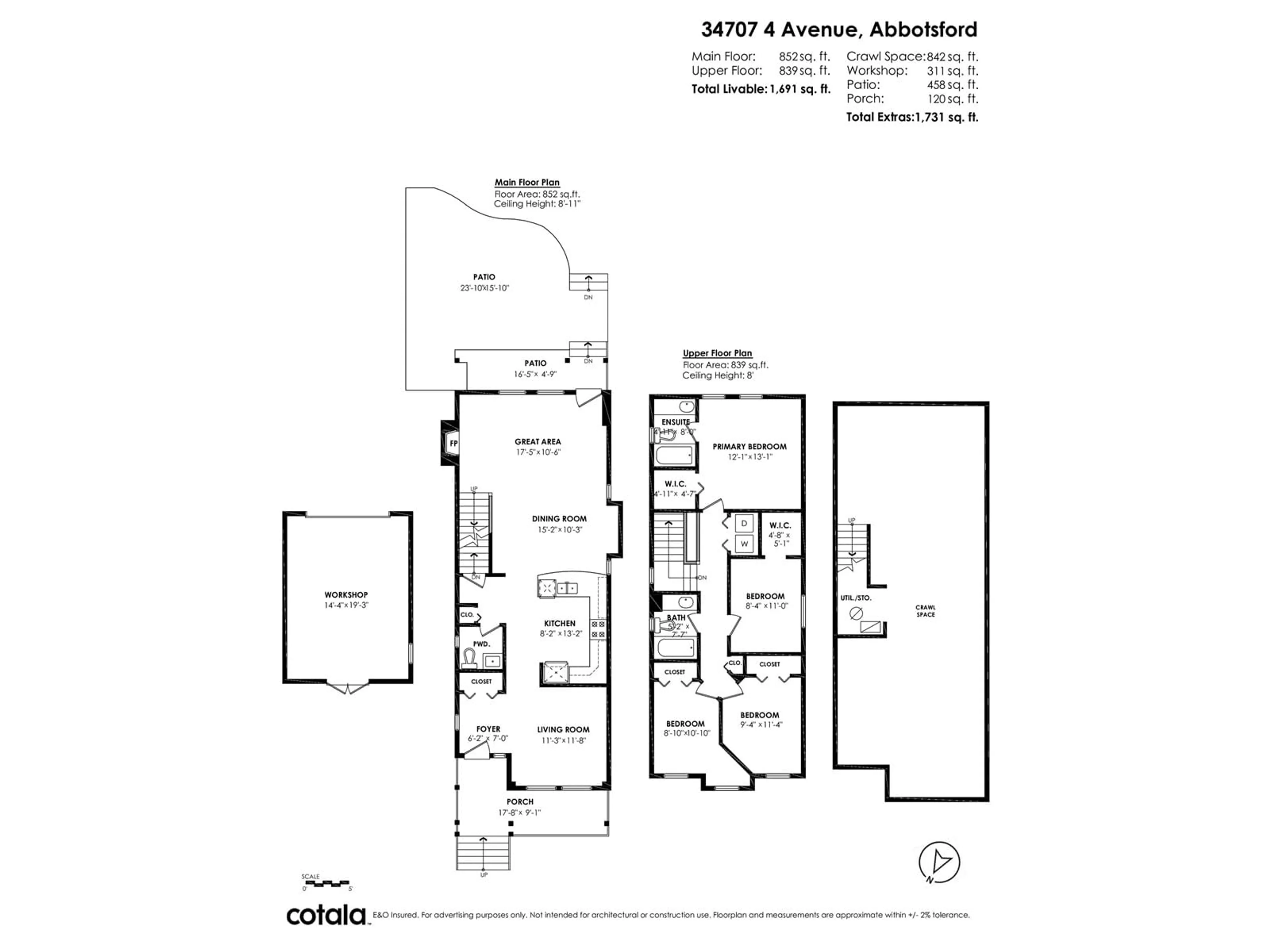 Floor plan for 34707 4, Abbotsford British Columbia V2S8B8