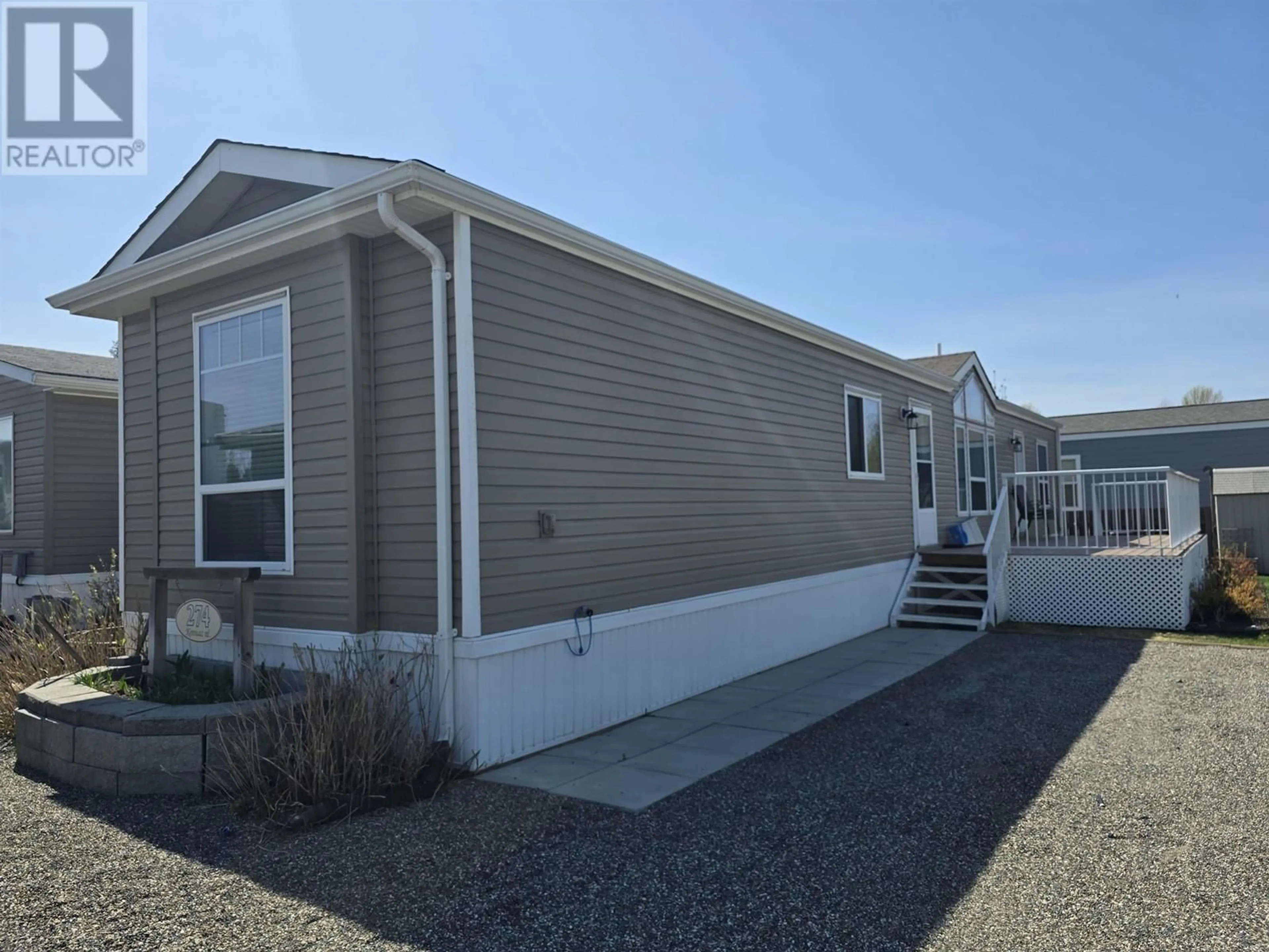 Home with vinyl exterior material, street for 274 KEROUAC ROAD, Quesnel British Columbia V2J7A2