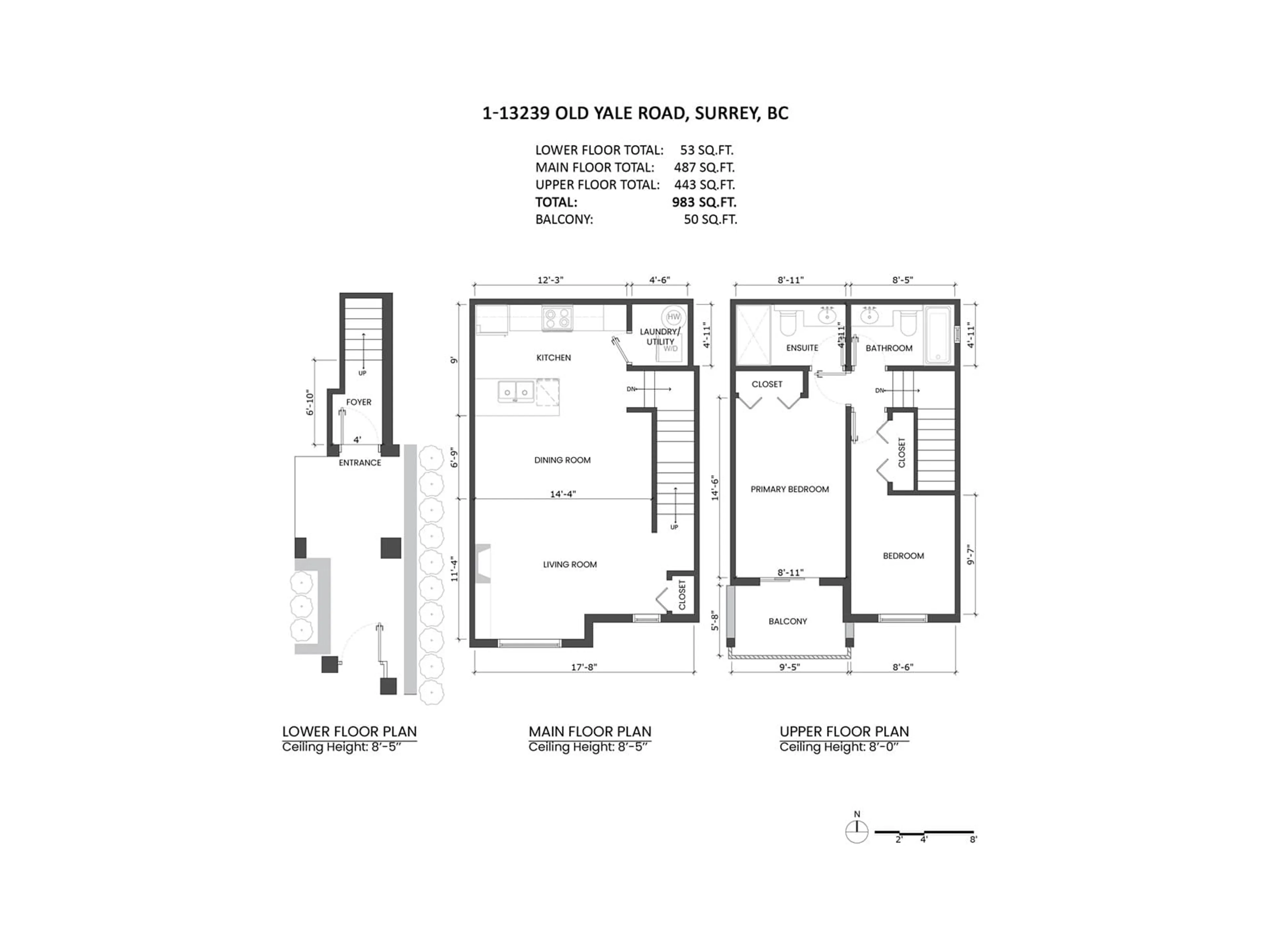 Floor plan for 1 - 13239 OLD YALE, Surrey British Columbia V3T3C5