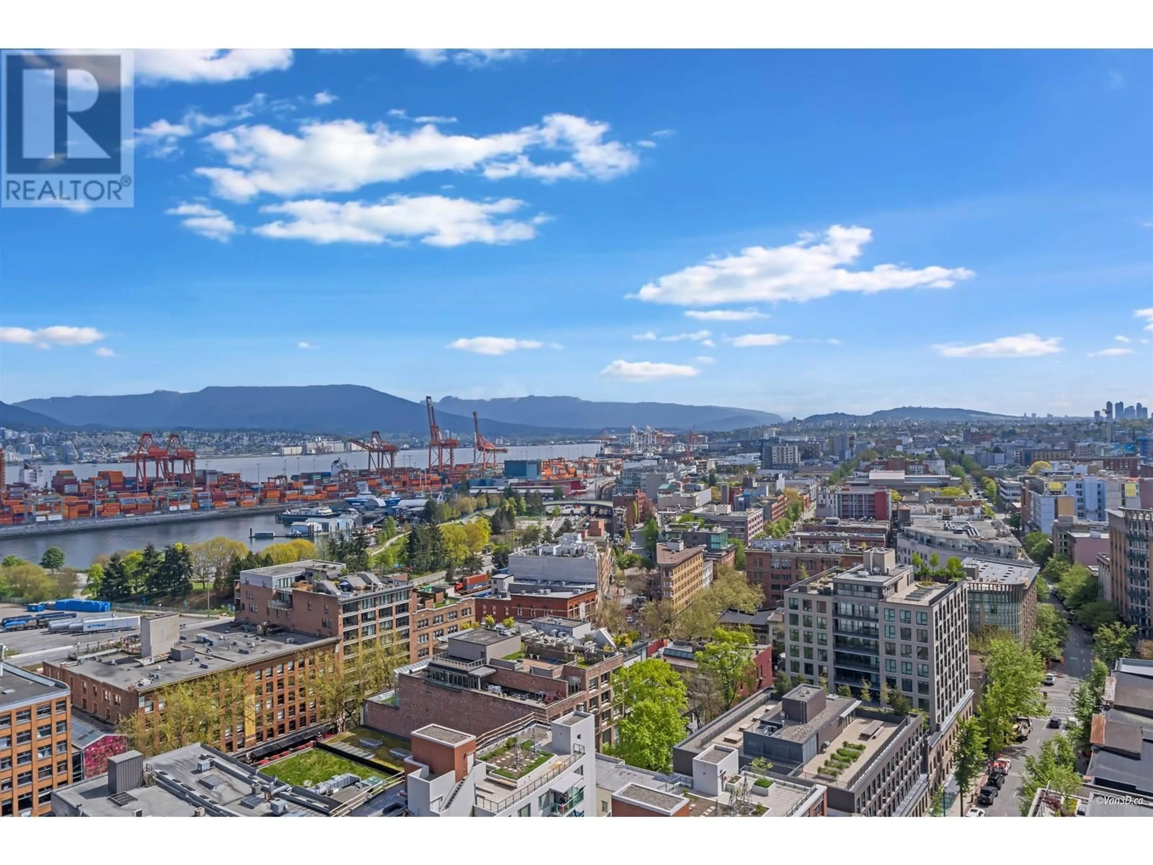 A pic from outside/outdoor area/front of a property/back of a property/a pic from drone, city buildings view from balcony for 2002 - 108 CORDOVA STREET, Vancouver British Columbia V6B0G5