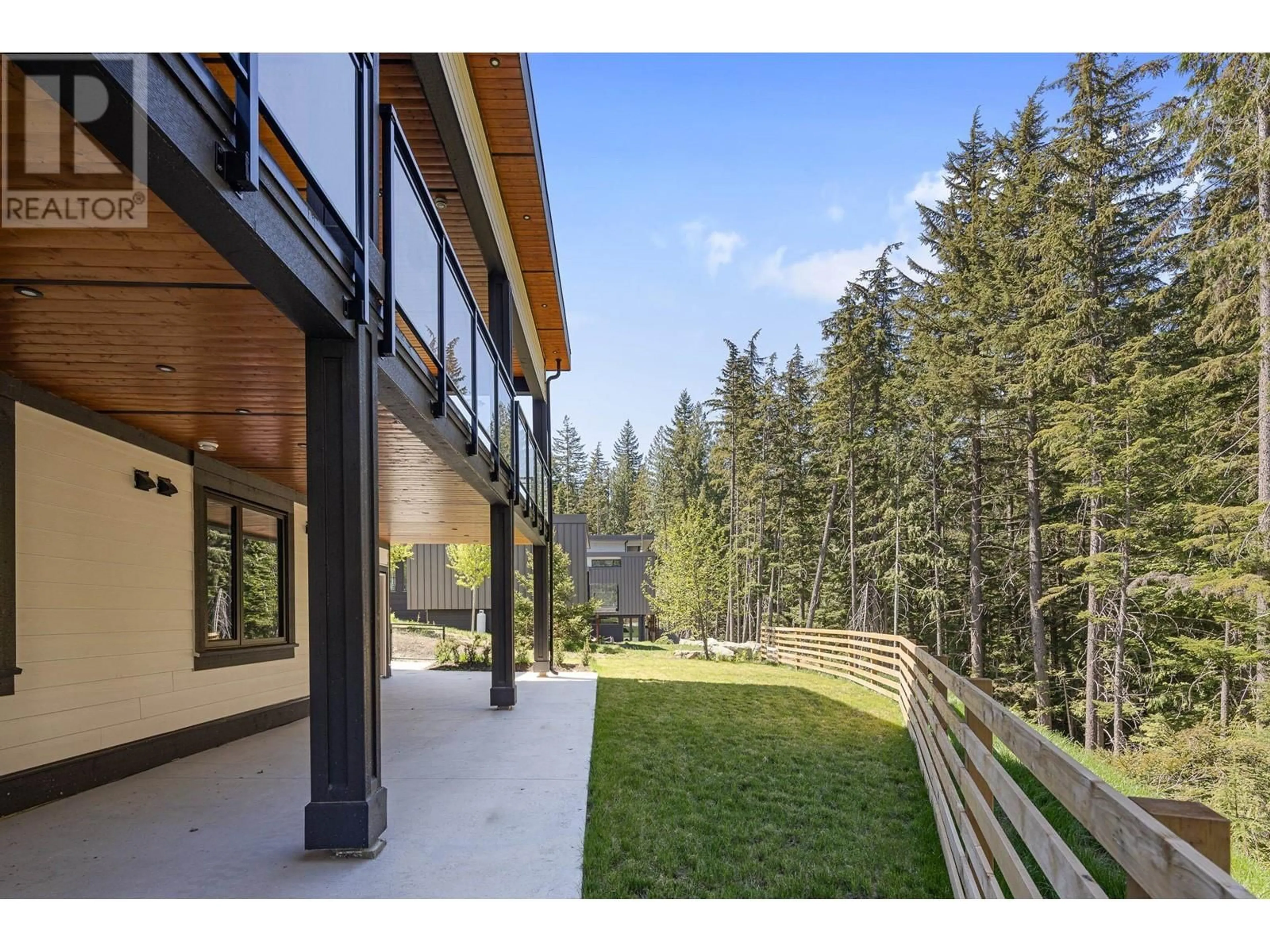 Patio, forest/trees view for 9113 RIVERSIDE DRIVE, Whistler British Columbia V8E1M1