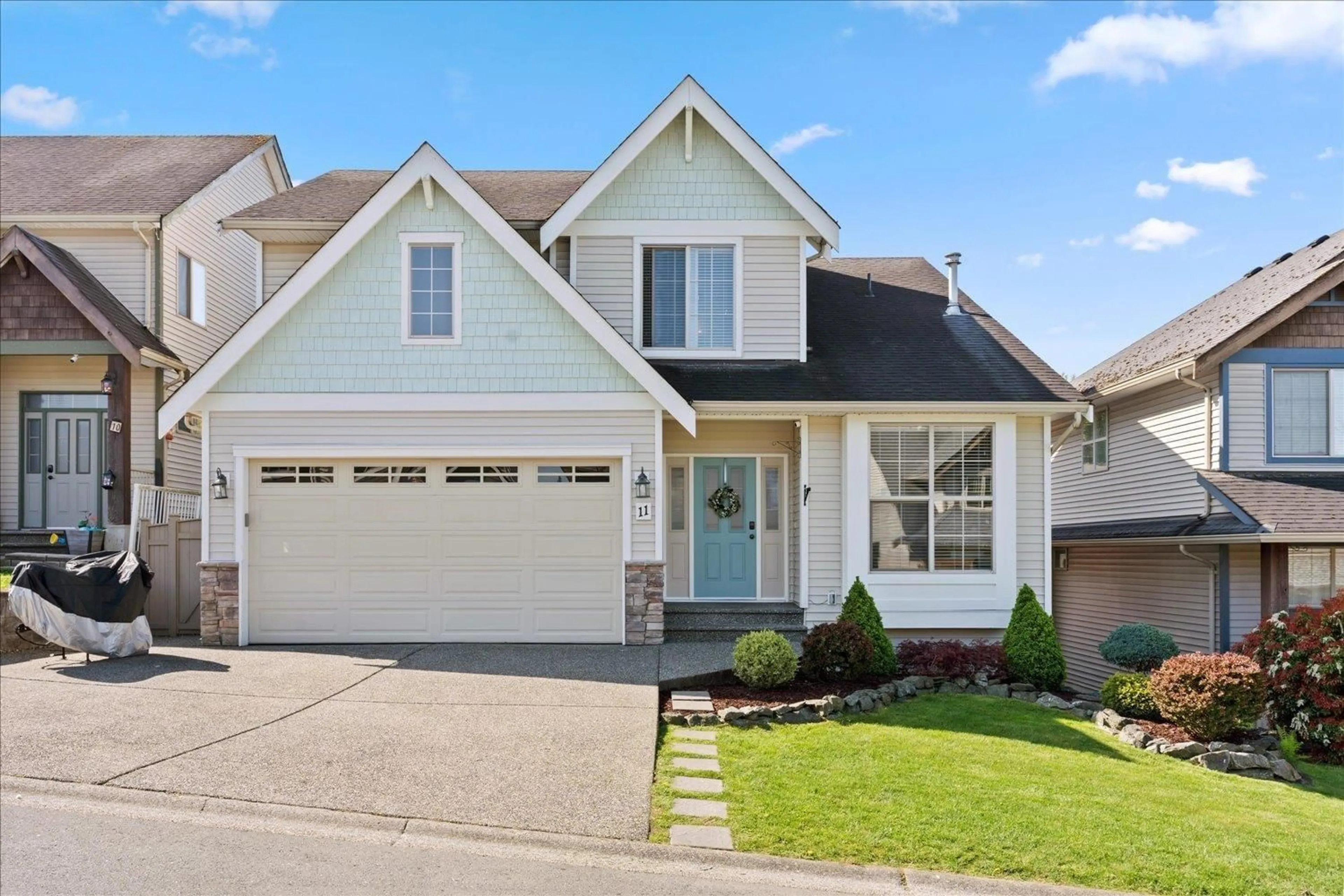 Home with vinyl exterior material, street for 11 - 8502 UNITY DRIVE, Chilliwack British Columbia V4Z1K6