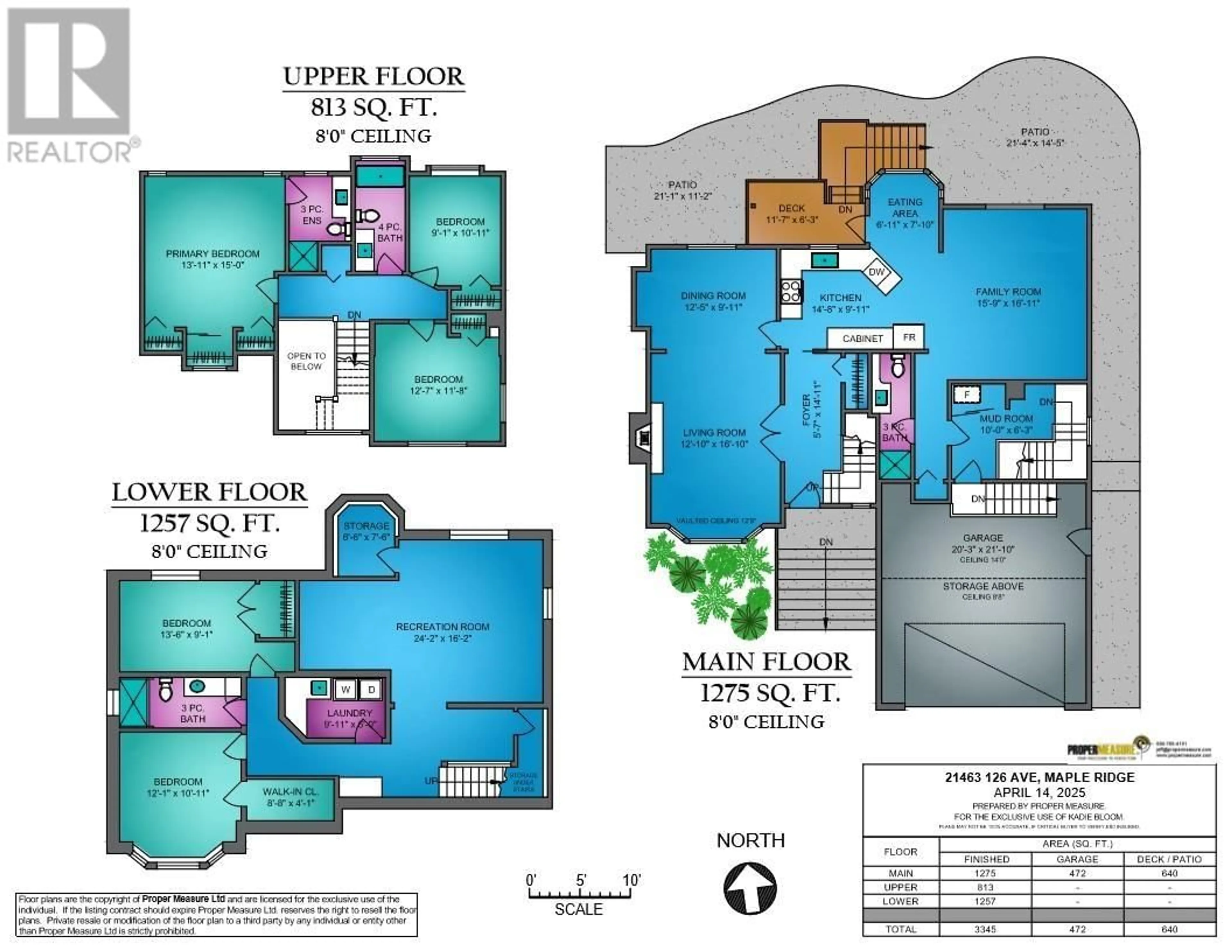 Floor plan for 21463 126 AVENUE, Maple Ridge British Columbia V4R2H4