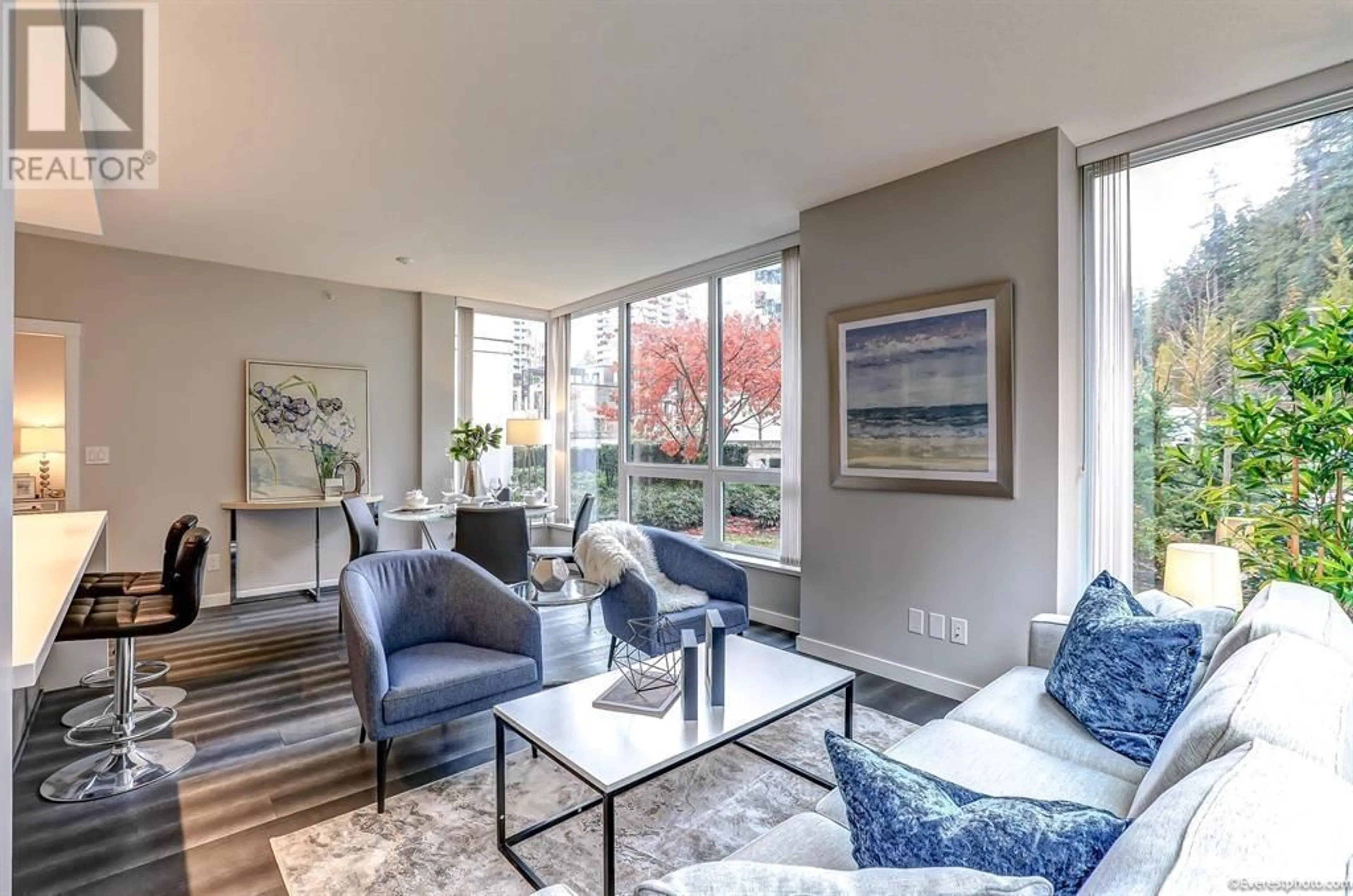 Living room with furniture, unknown for 102 - 5628 BIRNEY AVENUE, Vancouver British Columbia V6S0H7