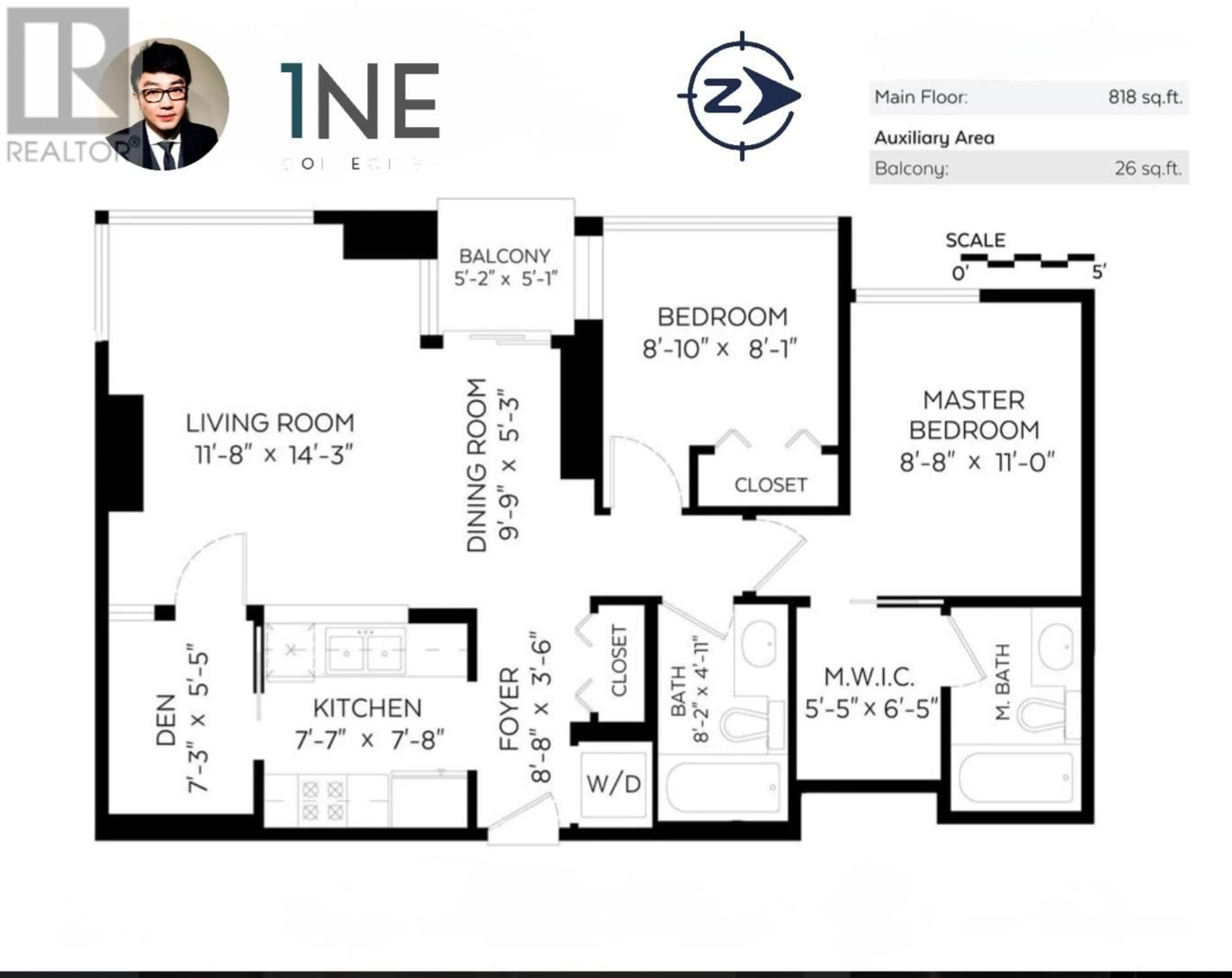 Floor plan for 3302 - 193 AQUARIUS MEWS, Vancouver British Columbia V6Z2Z2