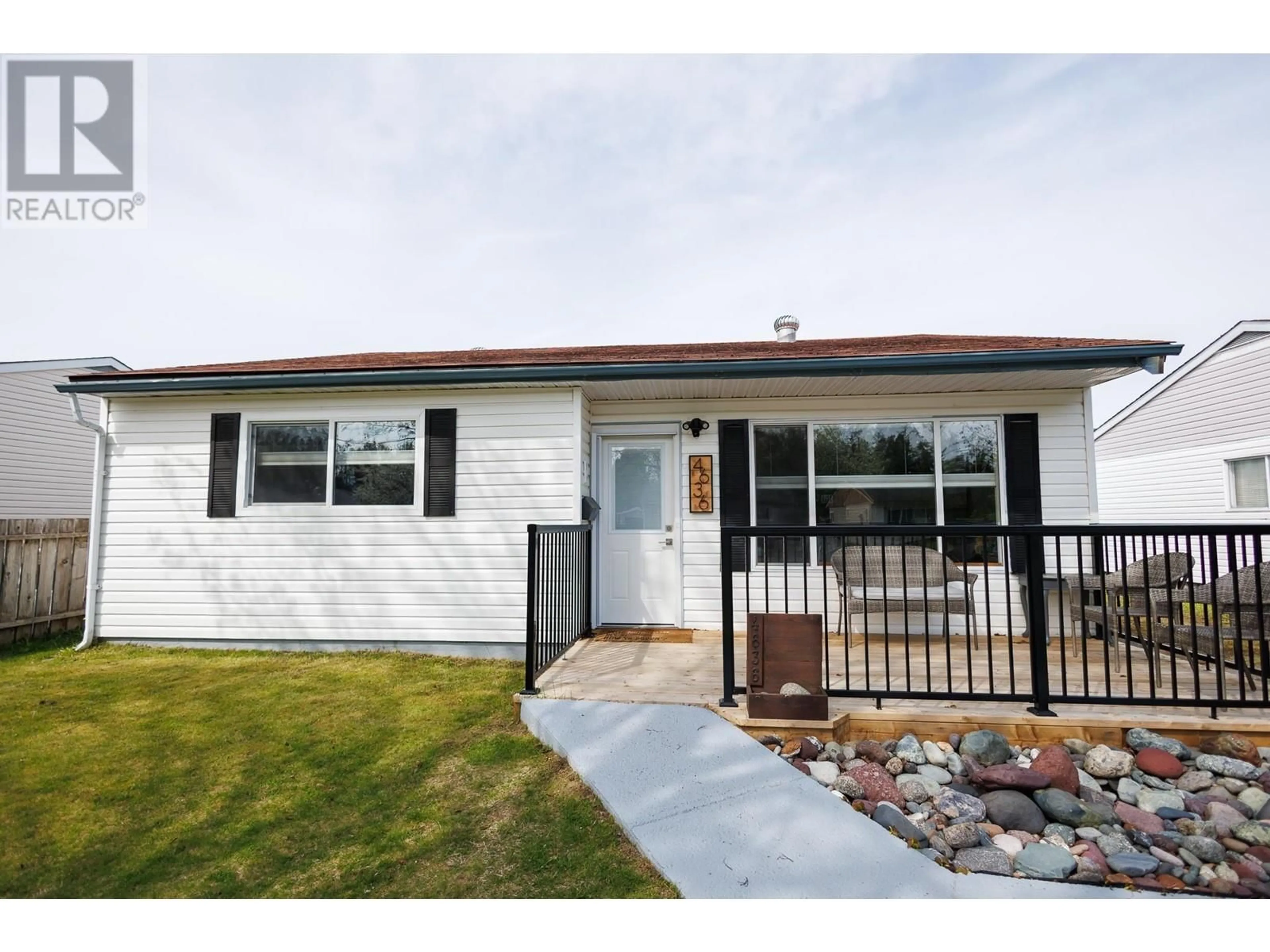 Home with vinyl exterior material, street for 4636 GOULET AVENUE, Terrace British Columbia V8G1B6