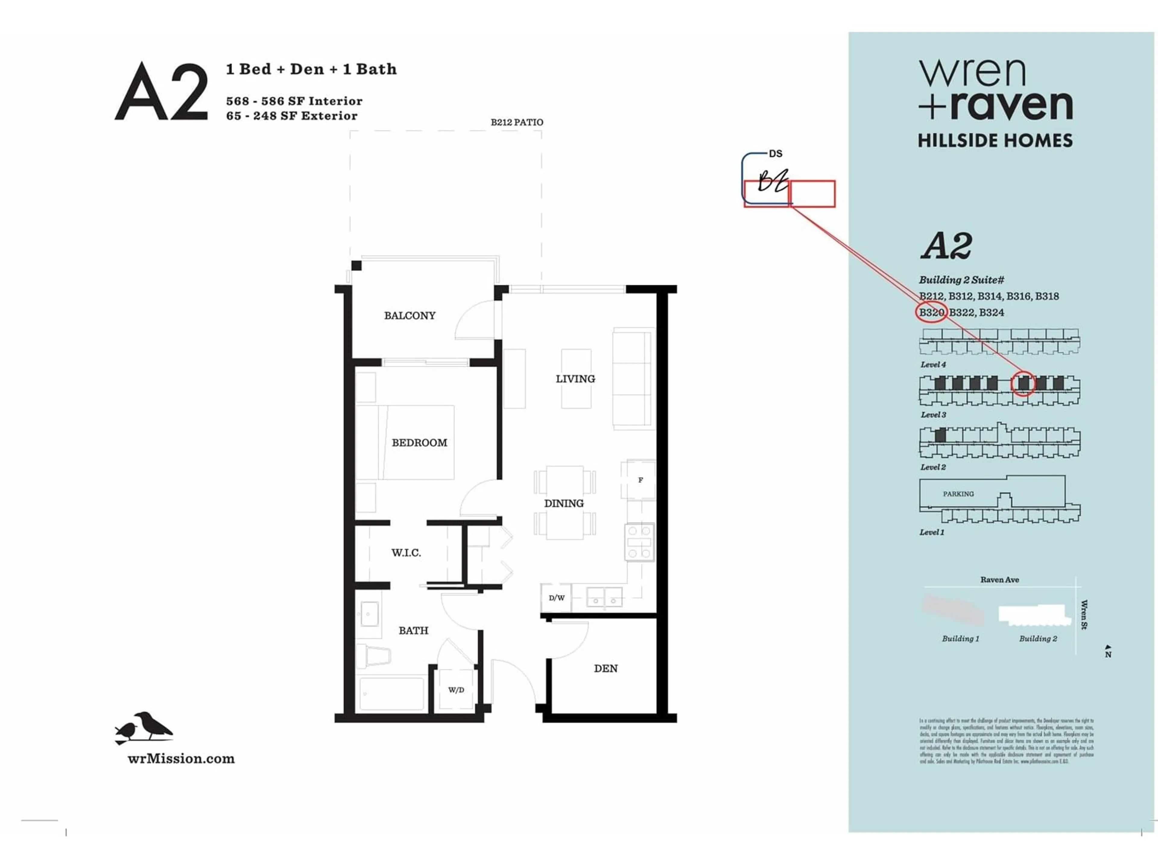 Floor plan for 320 - 31940 RAVEN, Mission British Columbia V3V0L1