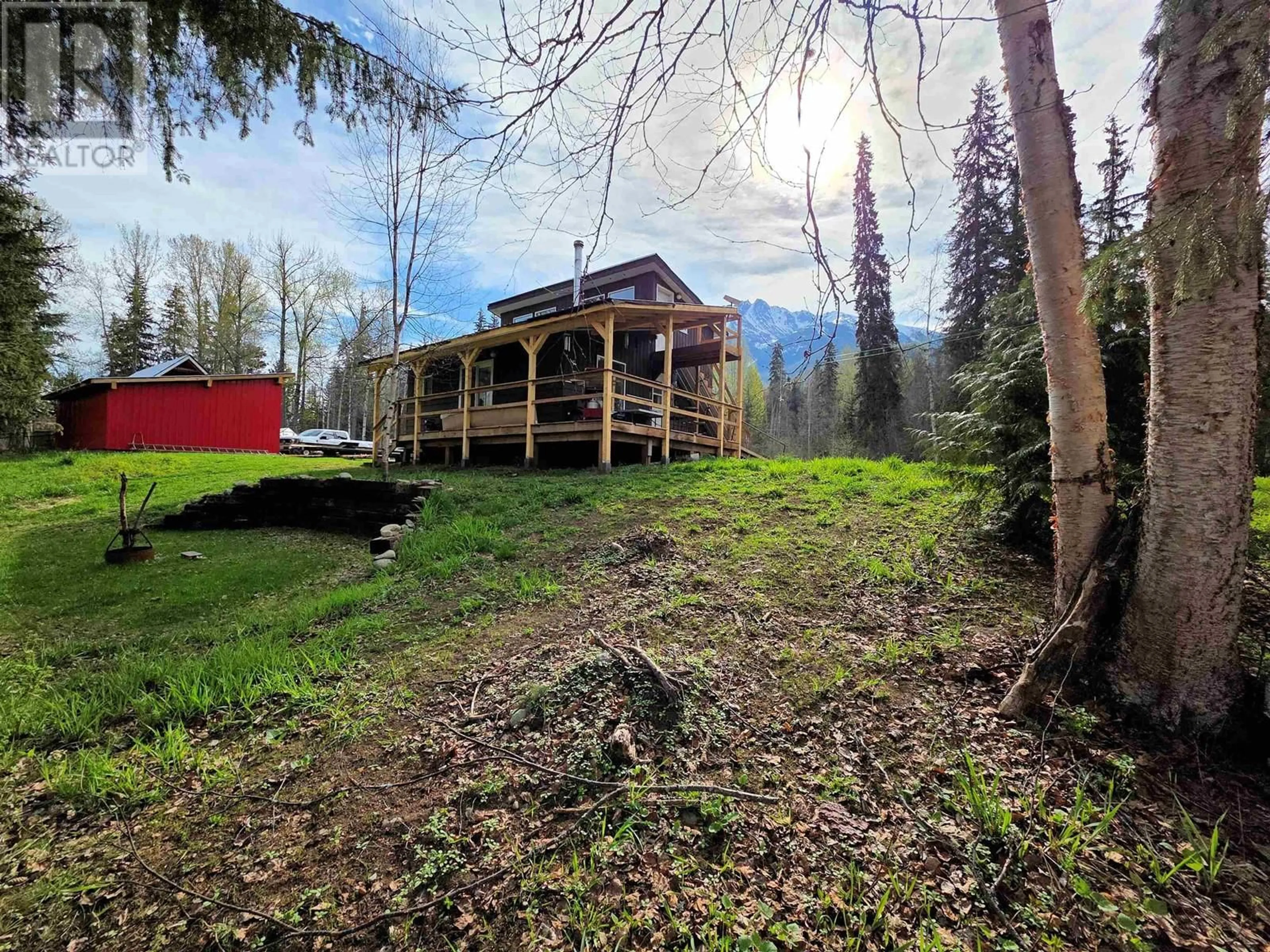 A pic from outside/outdoor area/front of a property/back of a property/a pic from drone, unknown for 14 COMEAU ROAD, Hazelton British Columbia V0J2J1