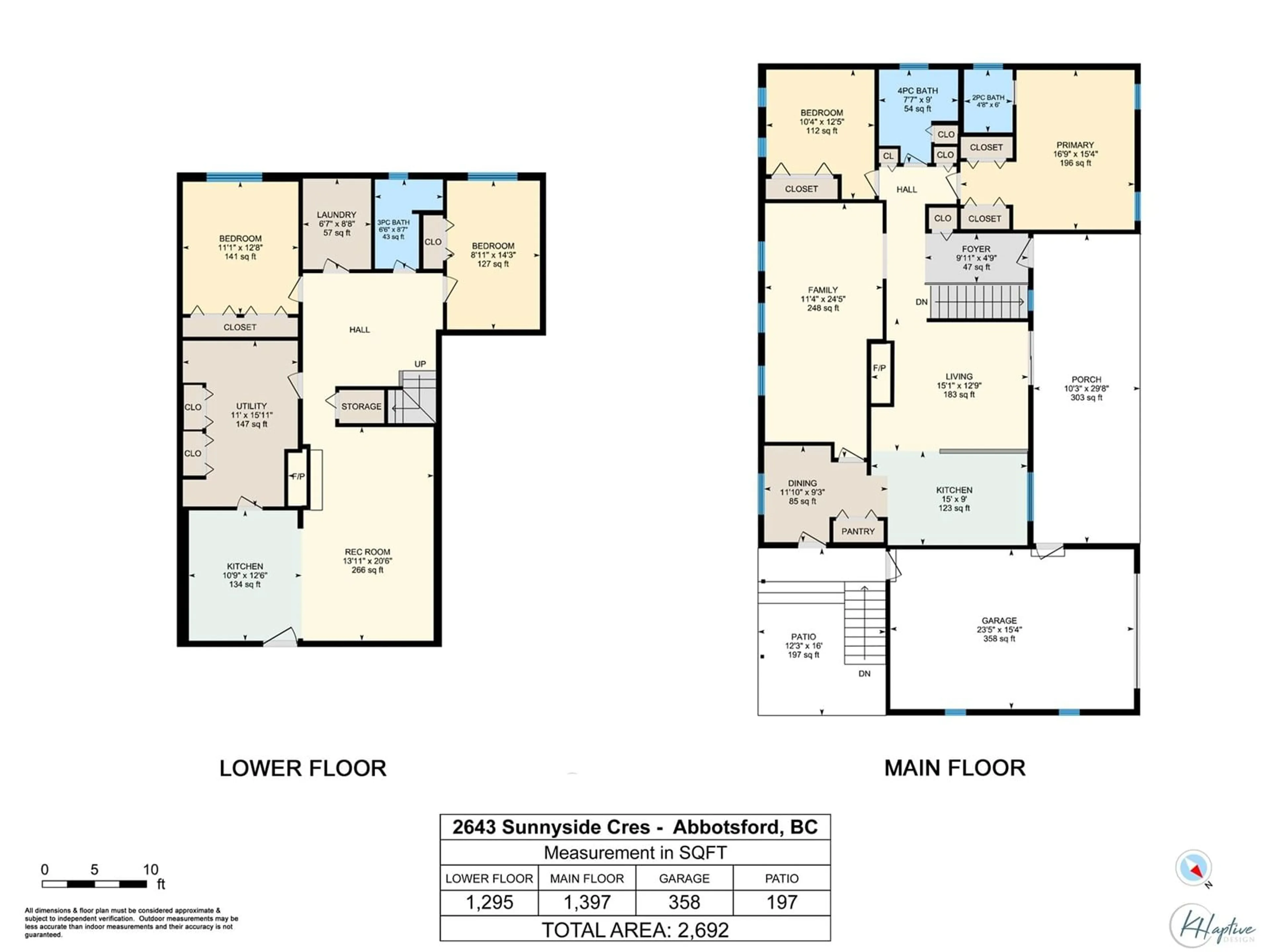 Floor plan for 2643 SUNNYSIDE, Abbotsford British Columbia V2T1Y3