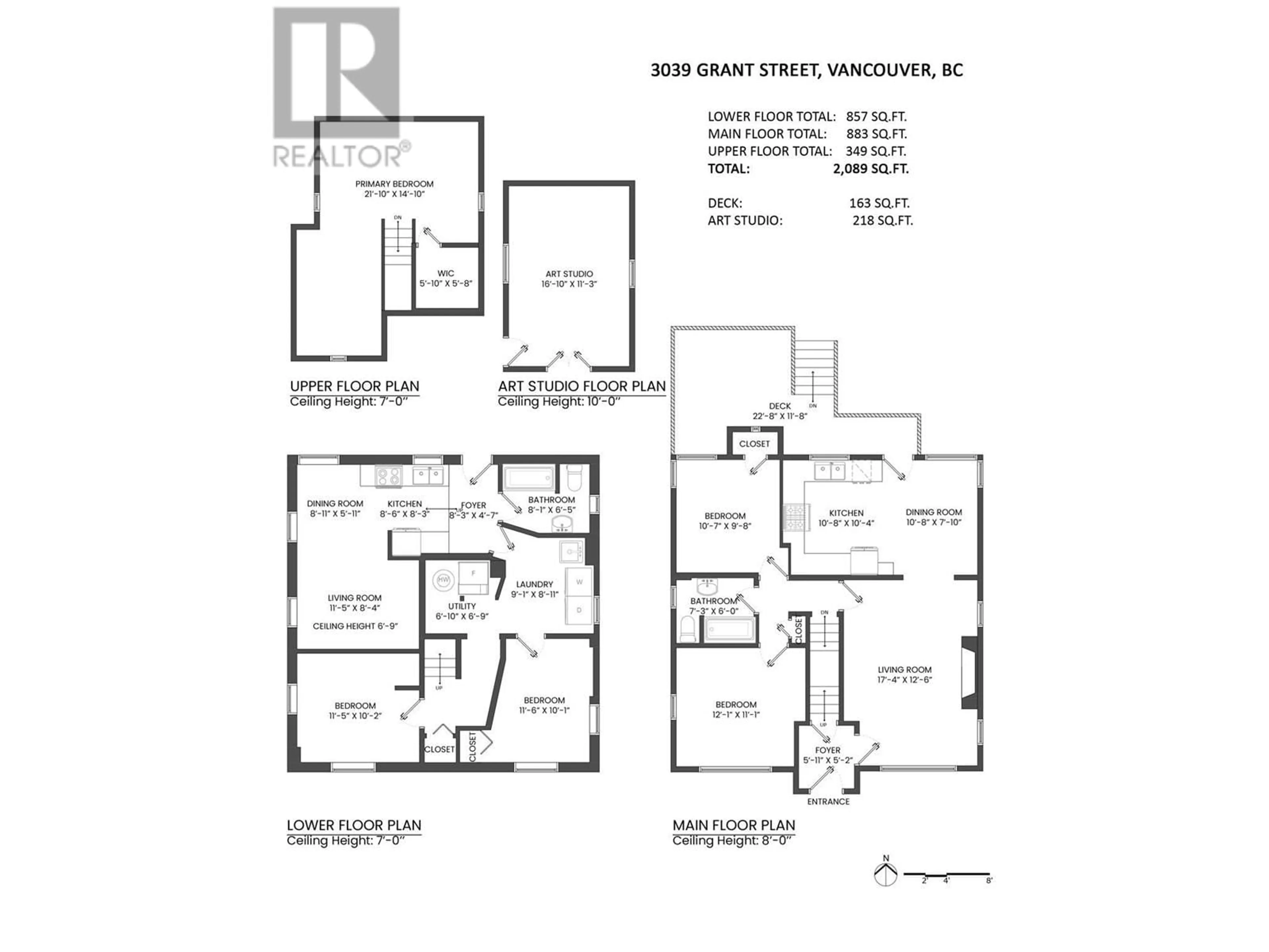 Floor plan for 3039 GRANT STREET, Vancouver British Columbia V5K3H8