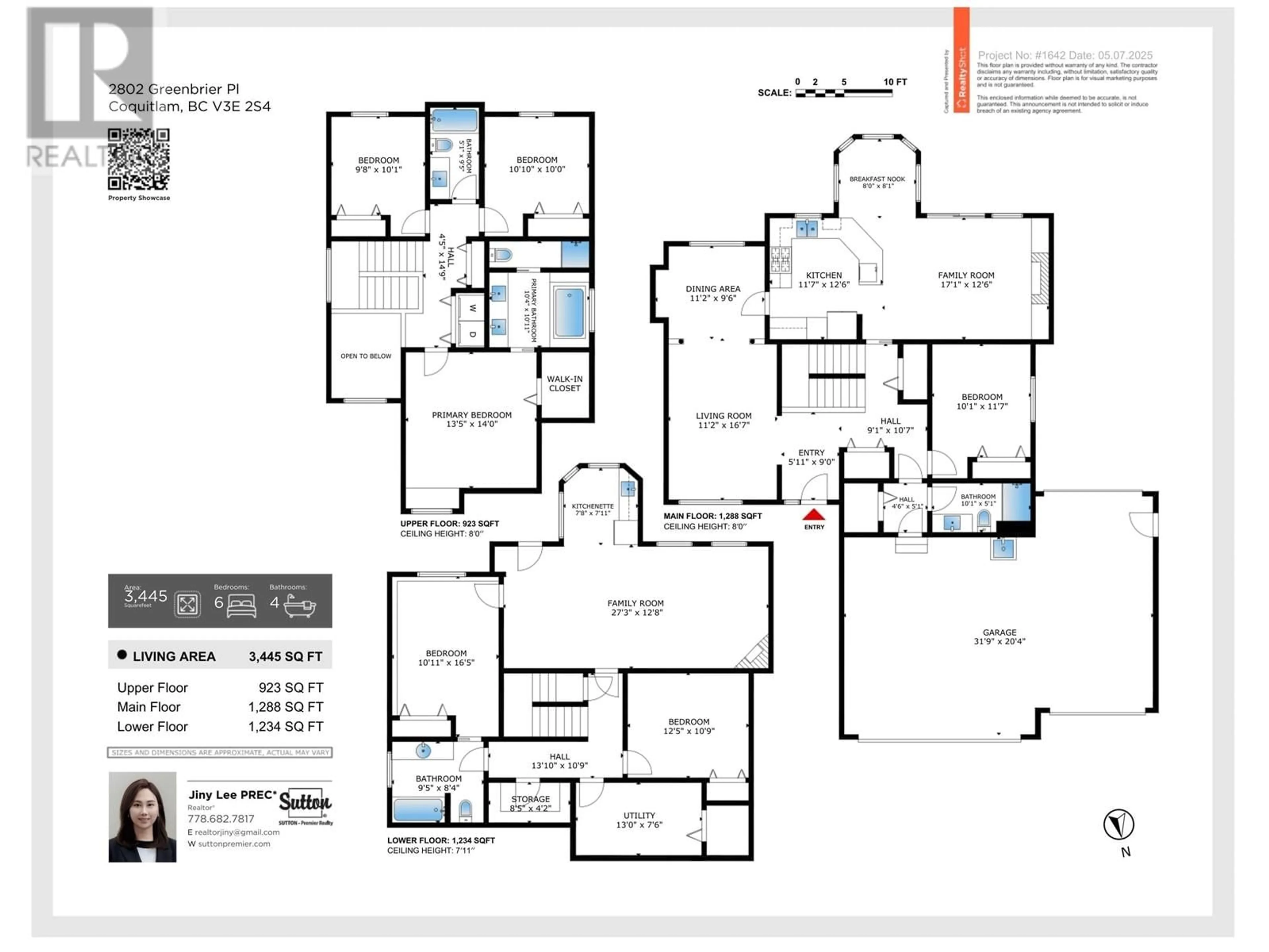 Floor plan for 2802 GREENBRIER PLACE, Coquitlam British Columbia V3E2S4