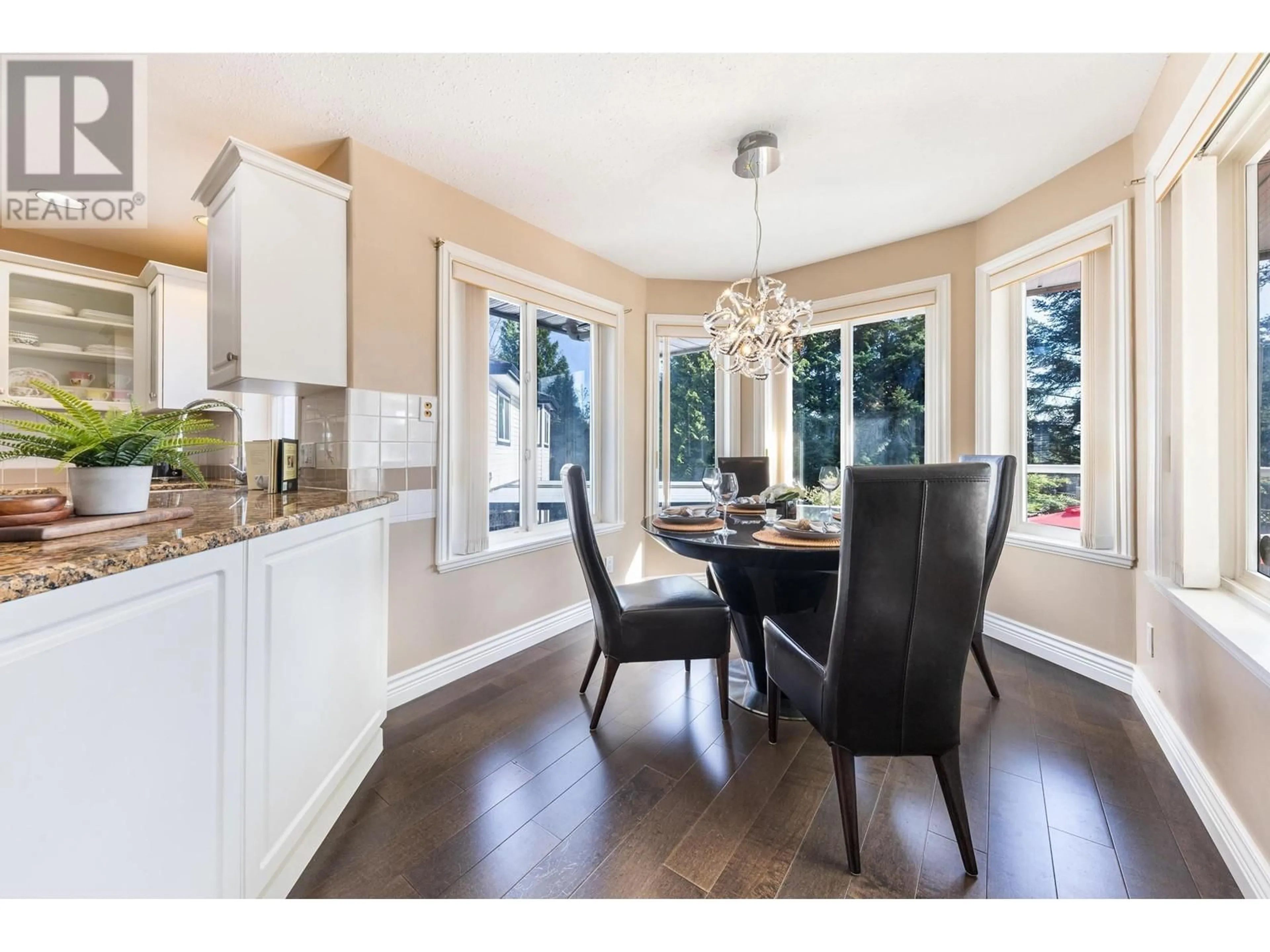 Open concept kitchen, wood/laminate floor for 2802 GREENBRIER PLACE, Coquitlam British Columbia V3E2S4