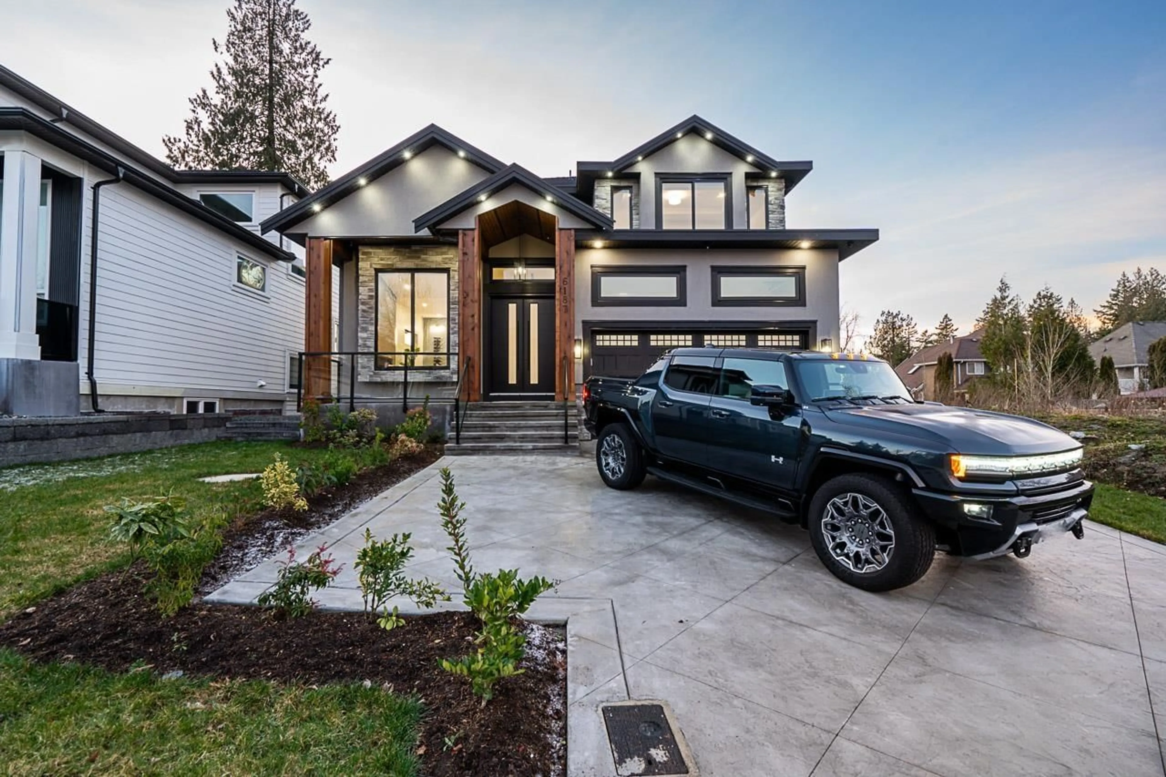 Home with brick exterior material, street for 6187 164A, Surrey British Columbia V3S3V8