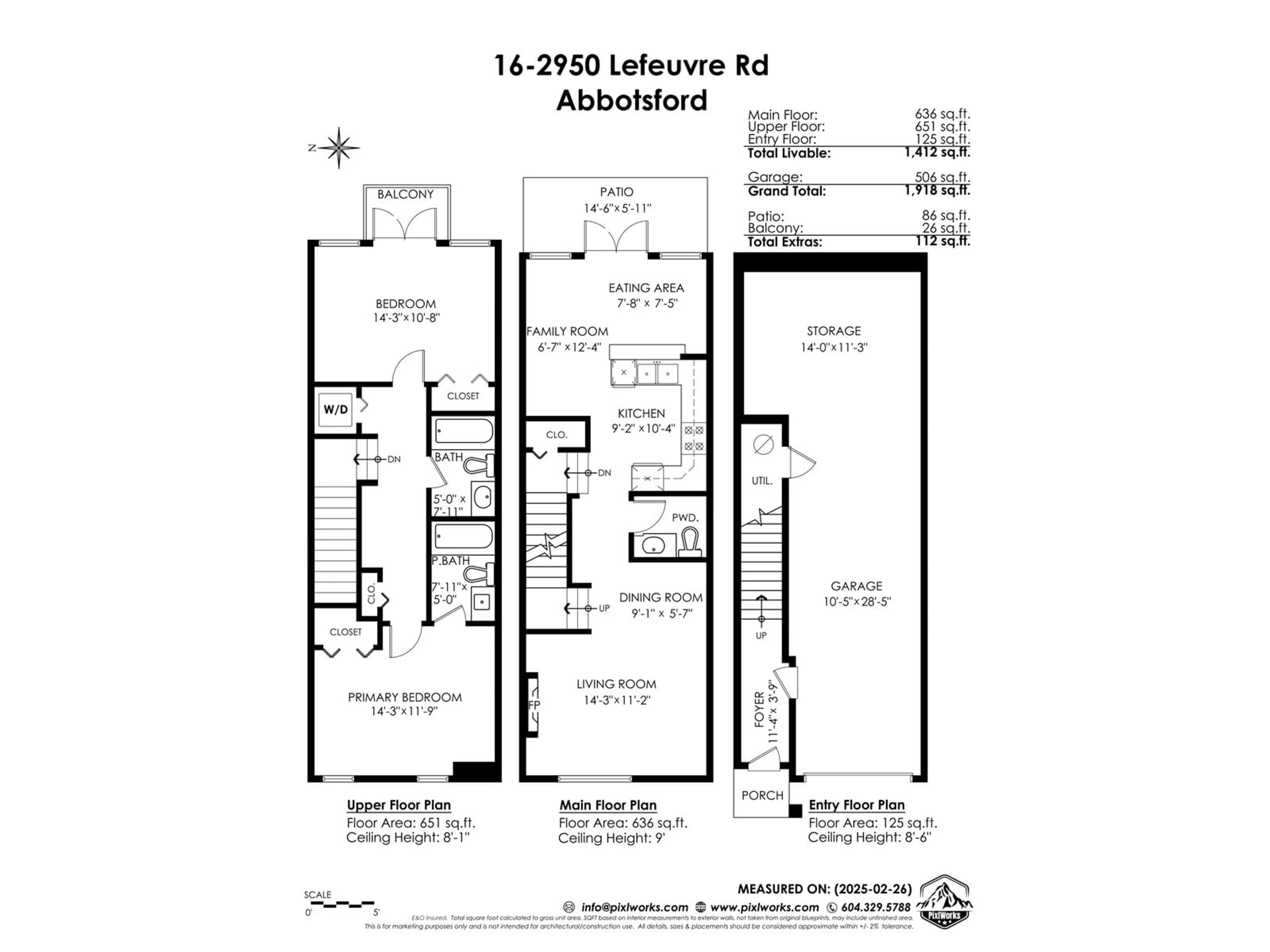 Floor plan for 16 - 2950 LEFEUVRE, Abbotsford British Columbia V4X0B2