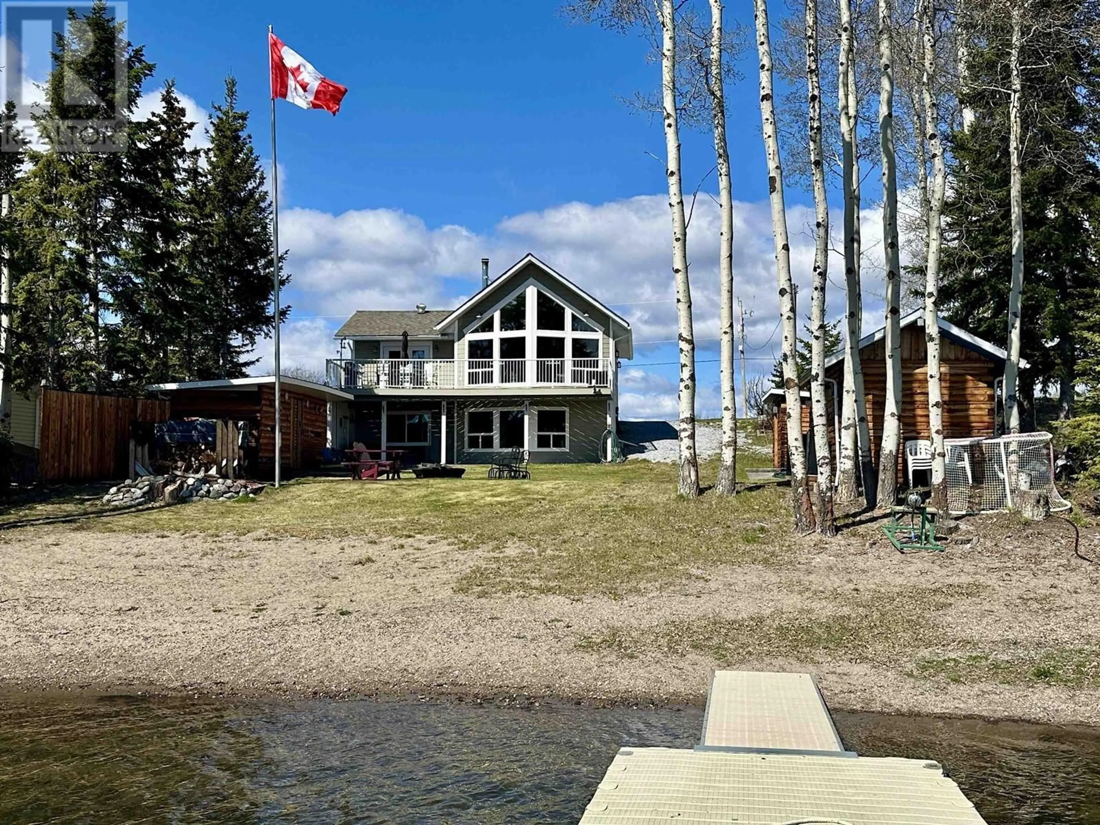 A pic from outside/outdoor area/front of a property/back of a property/a pic from drone, water/lake/river/ocean view for 8415 PETERSON ROAD, Fraser Lake British Columbia V0J1S0