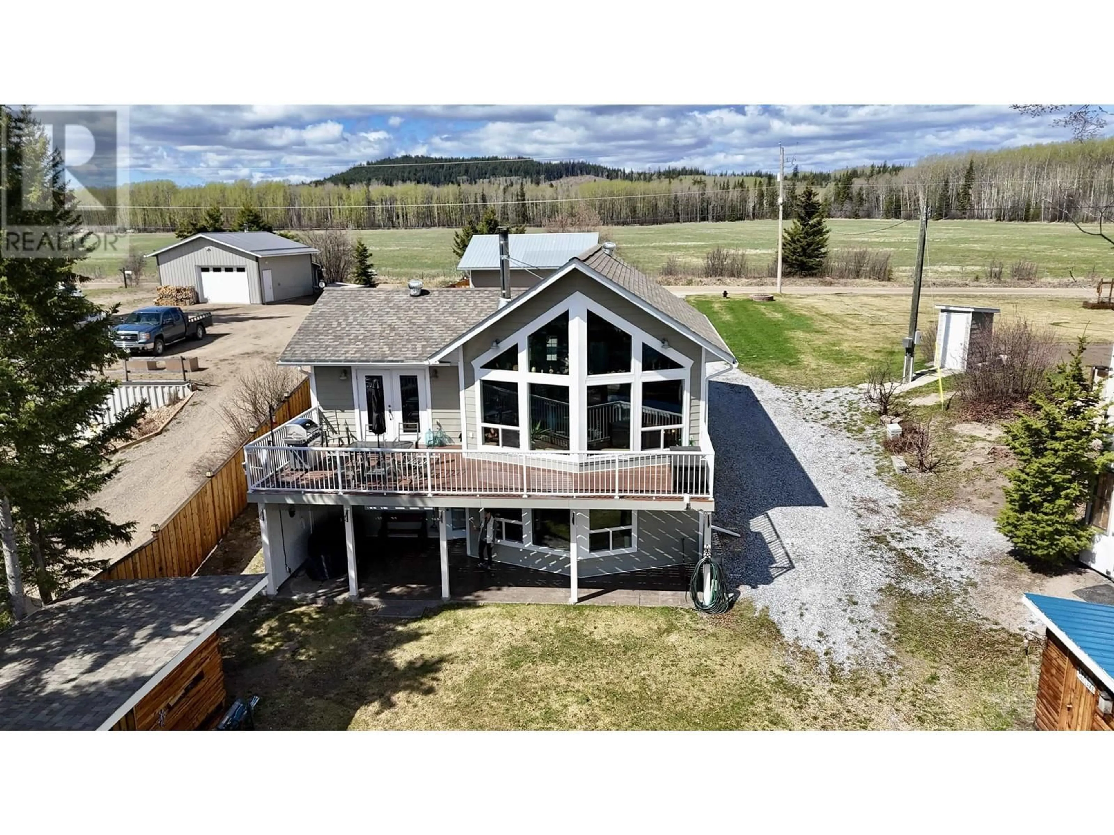 A pic from outside/outdoor area/front of a property/back of a property/a pic from drone, water/lake/river/ocean view for 8415 PETERSON ROAD, Fraser Lake British Columbia V0J1S0