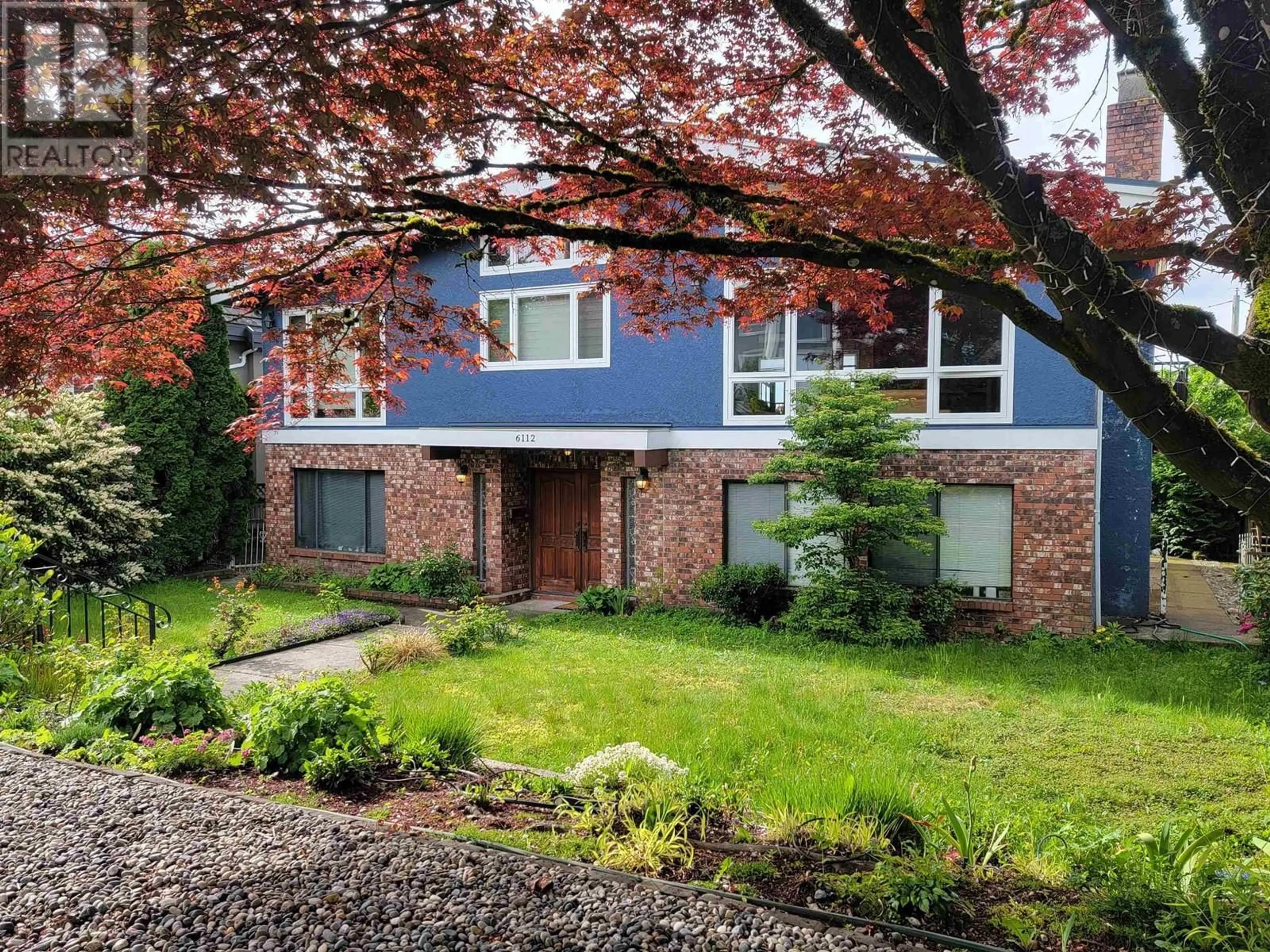 Home with brick exterior material, street for 6112 KITCHENER STREET, Burnaby British Columbia V5B2J4