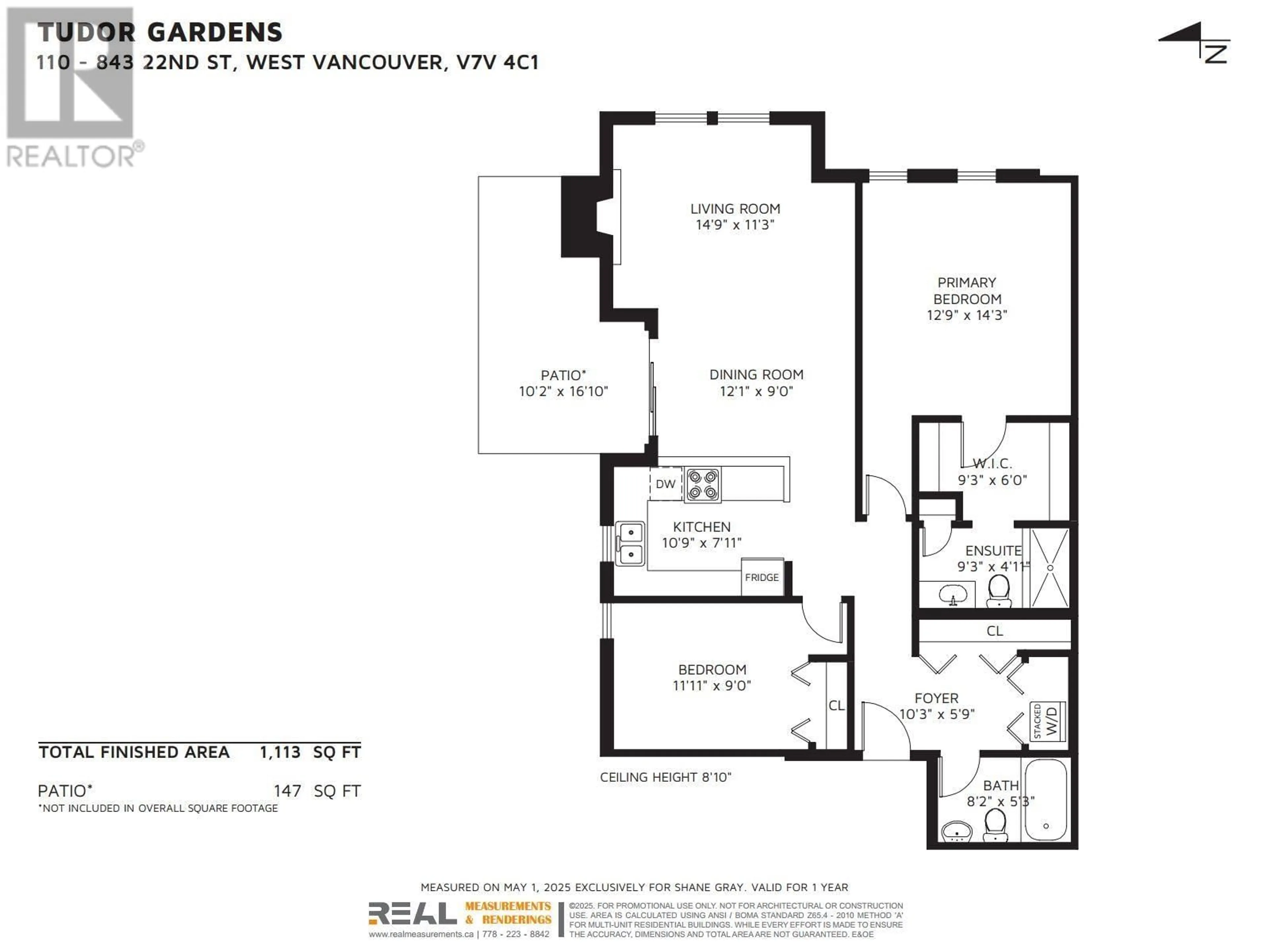 Floor plan for 110 - 843 22ND STREET, West Vancouver British Columbia V7V4C1