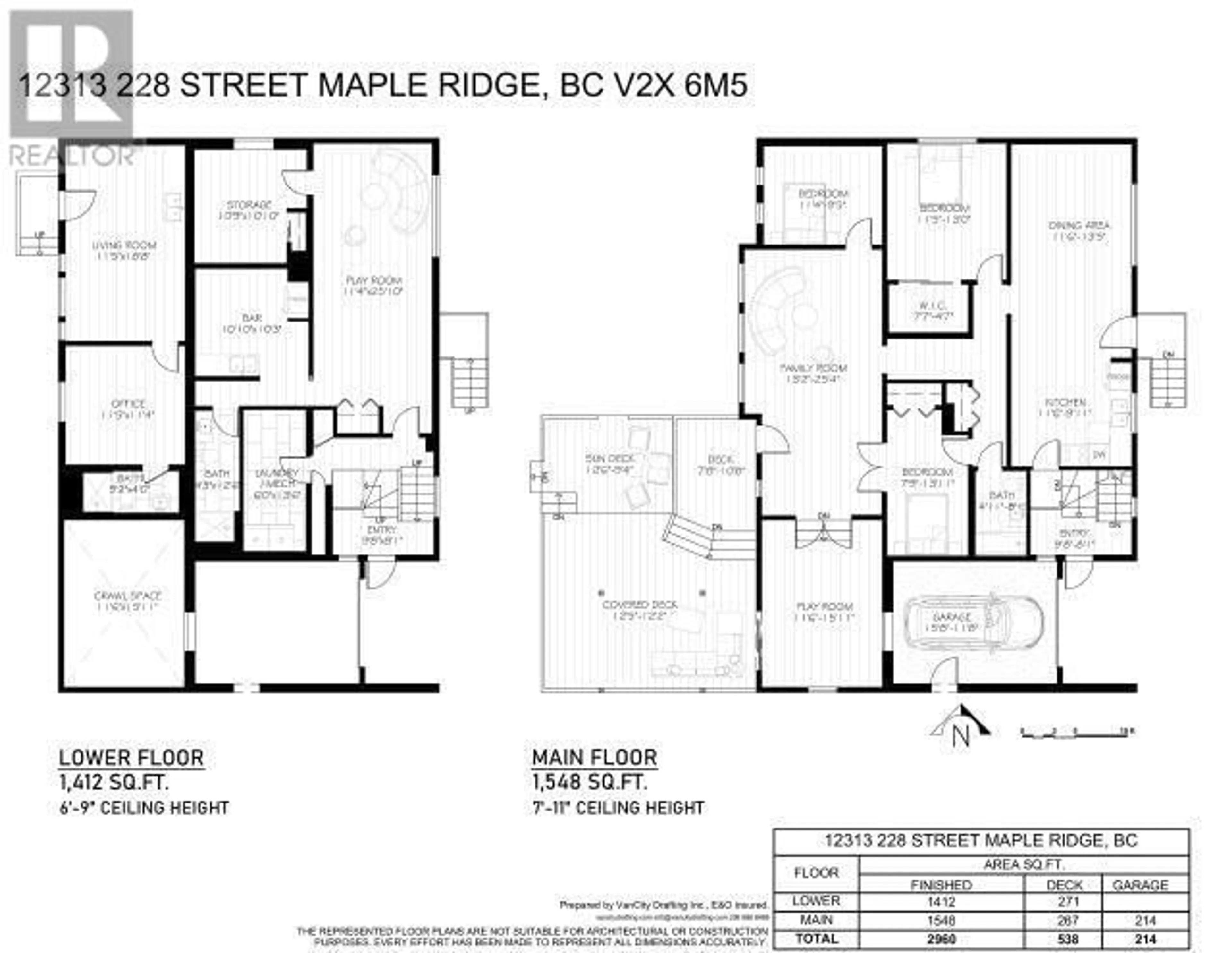 Floor plan for 12313 228 STREET, Maple Ridge British Columbia V2X6M5