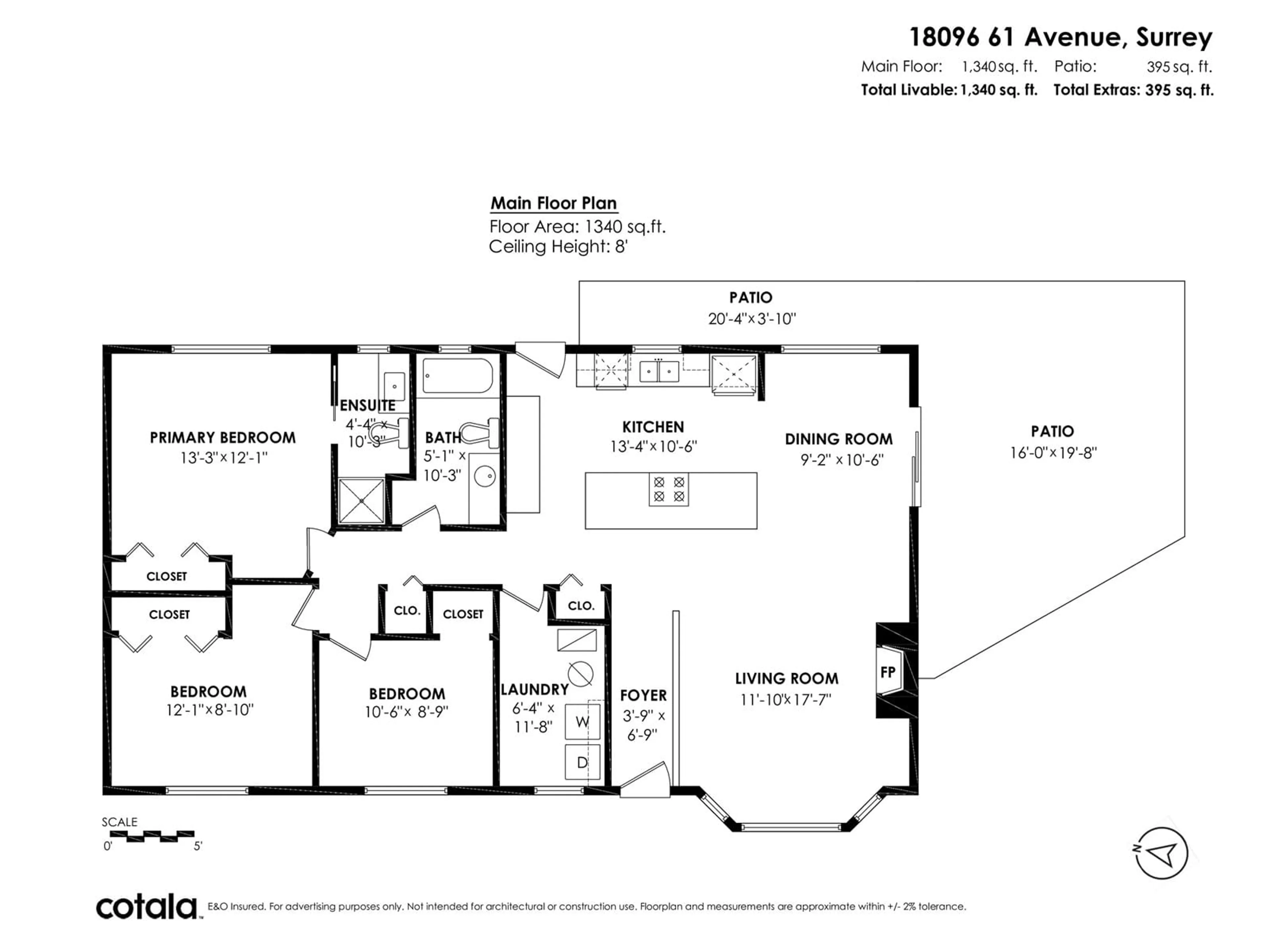 Floor plan for 18096 61, Surrey British Columbia V3S5V8